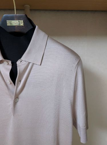 Tom Ford o1sm1stk0824 Knit Silk Polo Shirt in Coral Beige Size US M / EU 48-50 / 2 - 2 Thumbnail