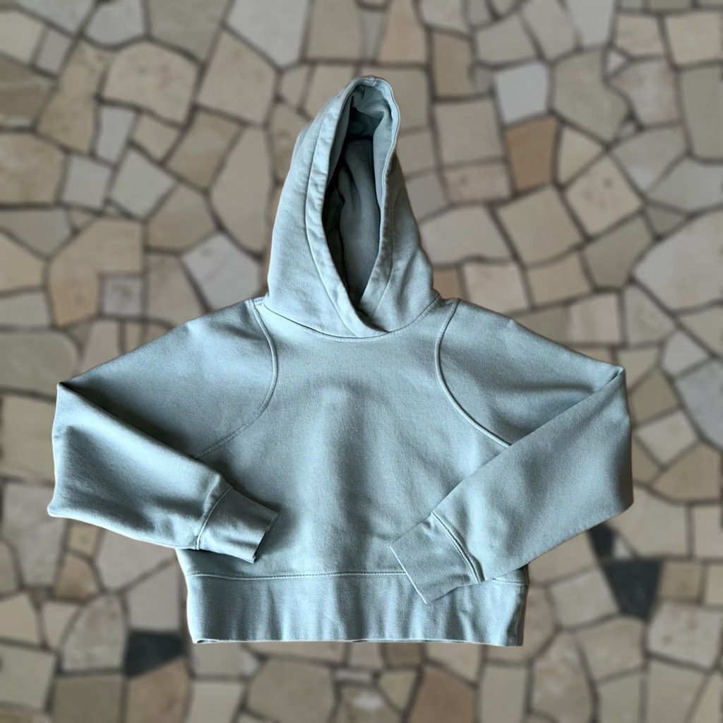 Lululemon Lululemon Loungeful Cropped Hoodie Green Long Sleeve Women’s 2 Pullover Hooded Fleece Sweatshirt” Size XS / US 0-2 / IT 36-38 - 1 Thumbnail