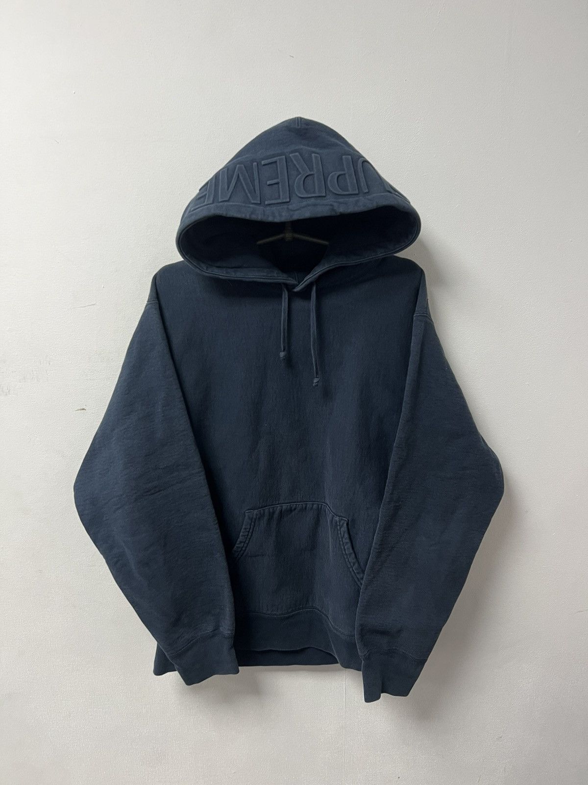 Supreme Supreme Zip Hoodie Big Logo Navy Blue Mens Size L Size US L / EU 52-54 / 3 - 1 Thumbnail