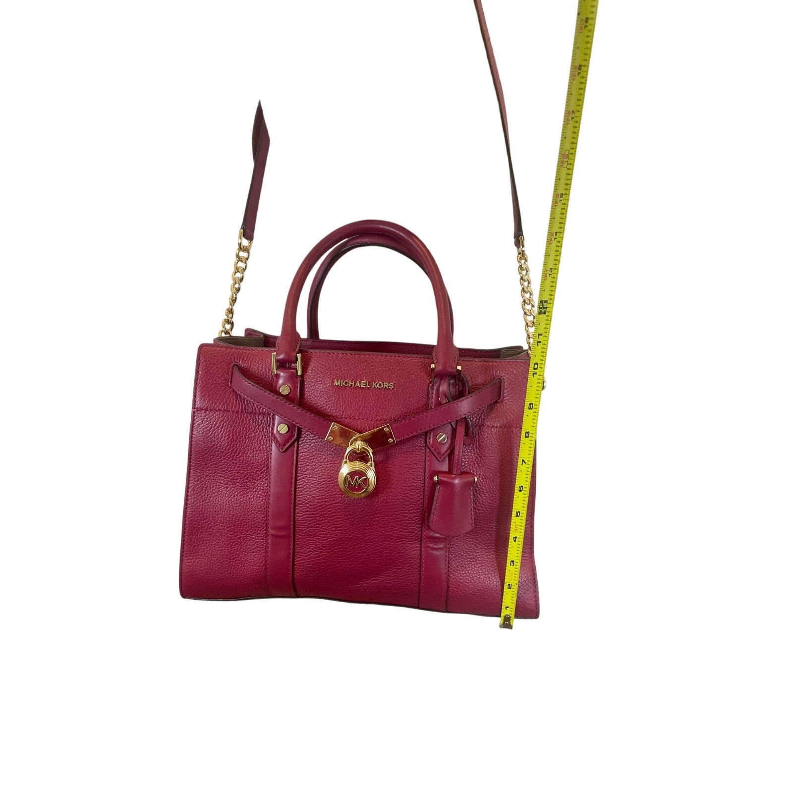 Michael Kors MICHAEL KORS NOUVEAU SATCHEL BAG PADLOCK KEY CROSSBODY BERRY Size ONE SIZE - 10 Thumbnail