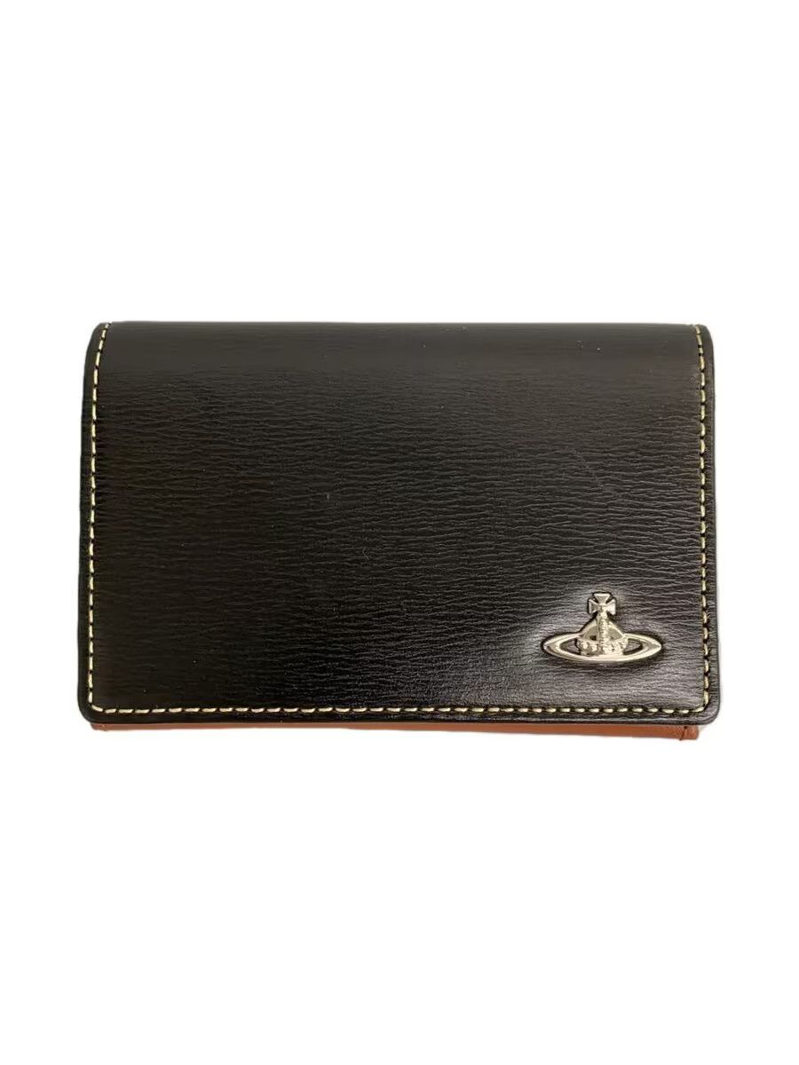 Vivienne Westwood Contrast Stitch Orb Leather Card Holder Wallet Size ONE SIZE - 1 Thumbnail