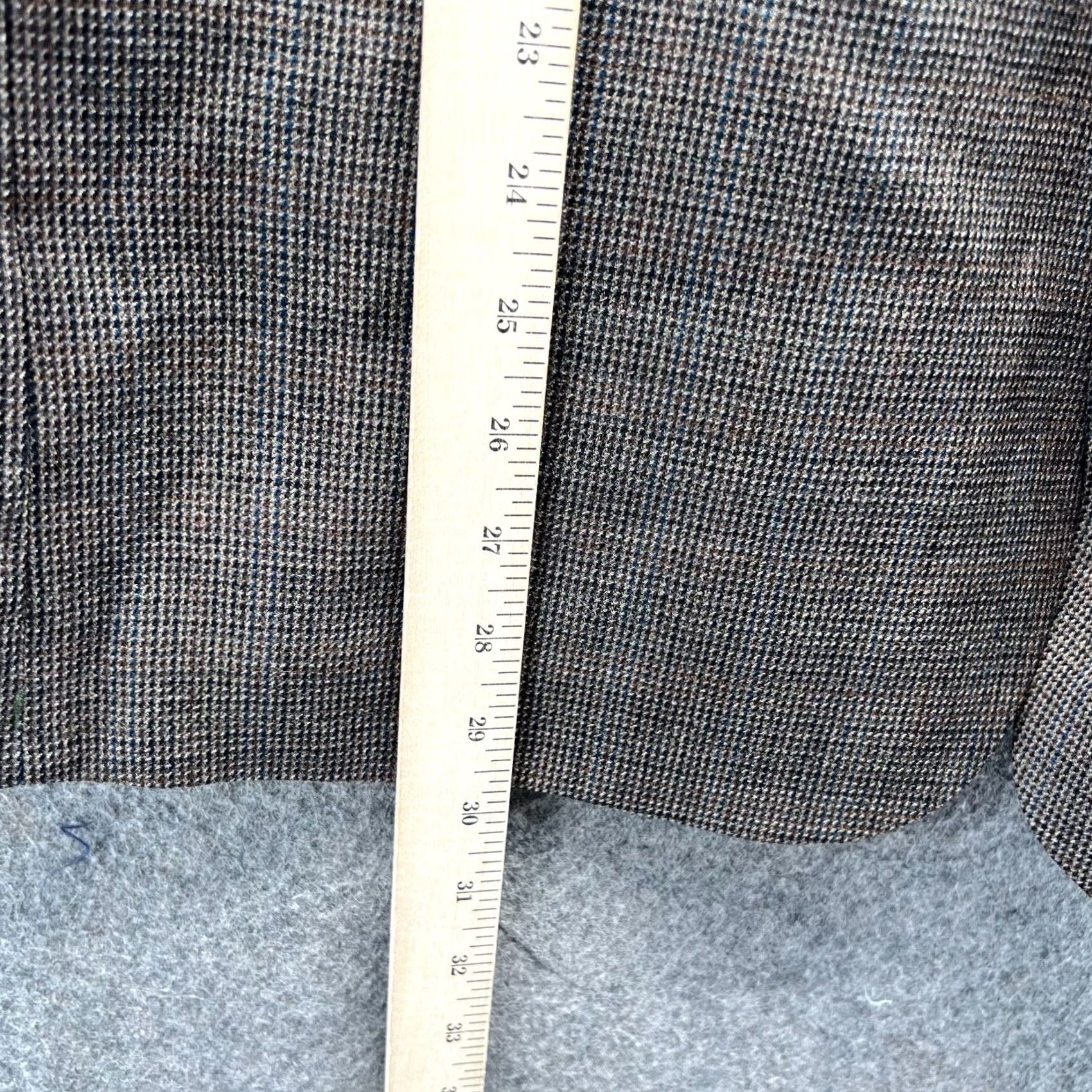 Ralph Lauren Lauren Ralph Lauren Blazer Mens 42 Brown Houndstooth Wool Jacket Single-Breasted Two-Button Notch Lapel Wool LRL Two-Button Front Vintage? No Size 42R - 6 Thumbnail