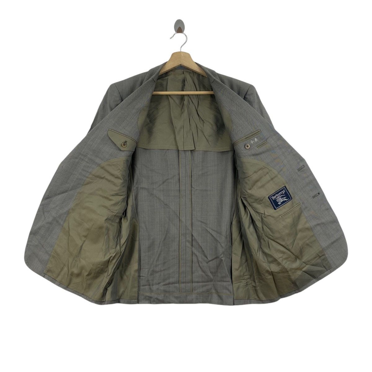Burberry × Vintage Vintage BURBERRYS London Hickory Stripes Grey Blazer Coat Size US M / EU 48-50 / 2 - 4 Thumbnail