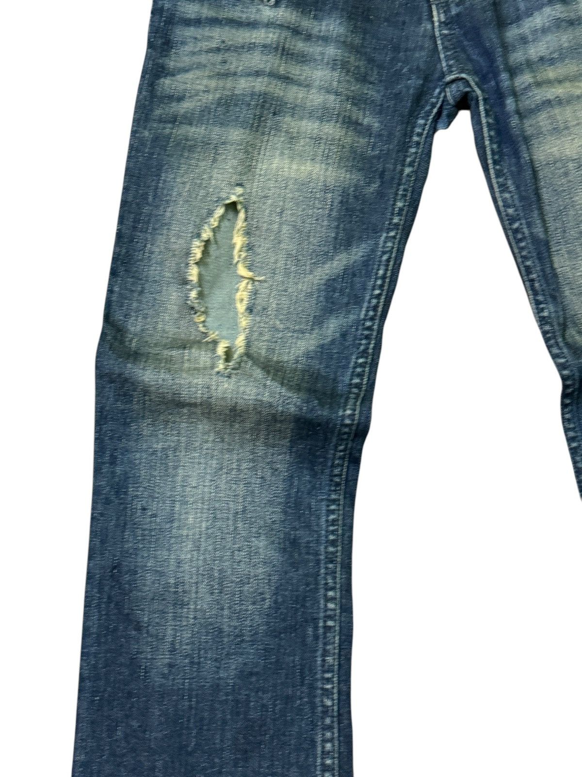 If Six Was Nine Flared Buffalo Jeans Embroidered Distress Low Waist Denim Size US 29 - 7 Thumbnail