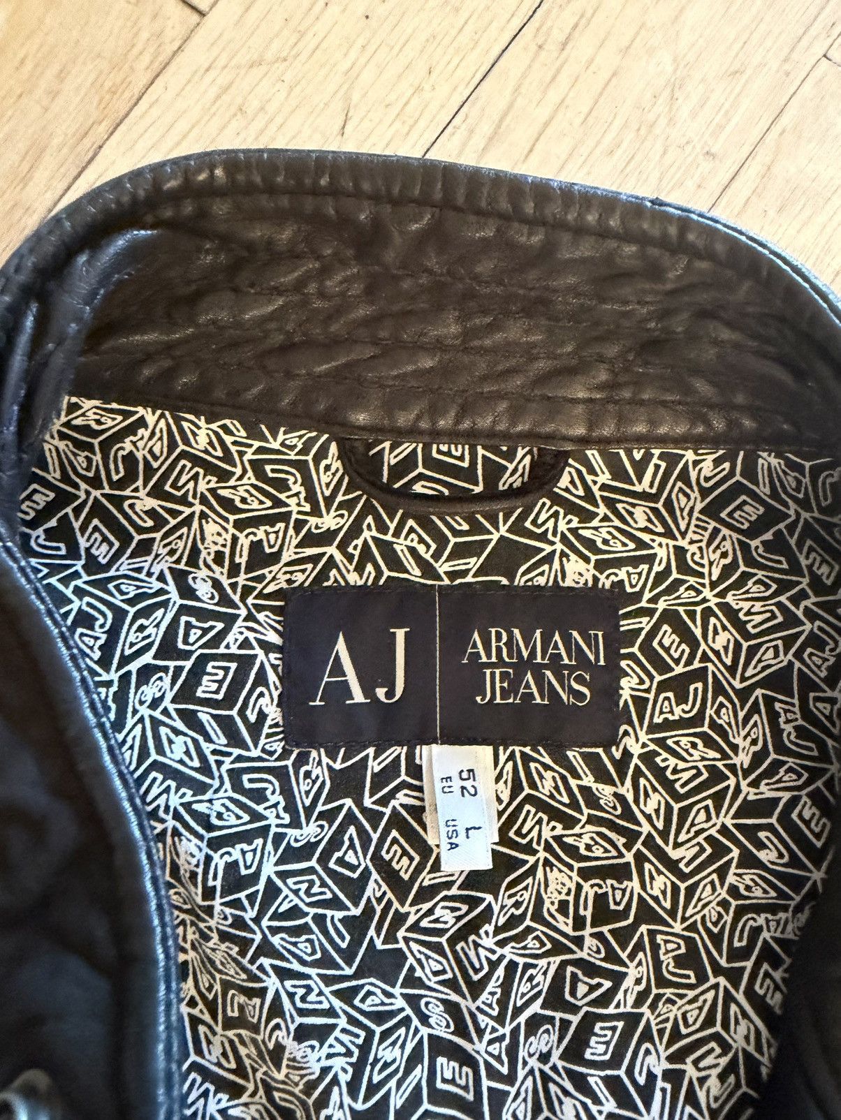 Armani ARMANI Black Biker Jacket Size US L / EU 52-54 / 3 - 4 Thumbnail