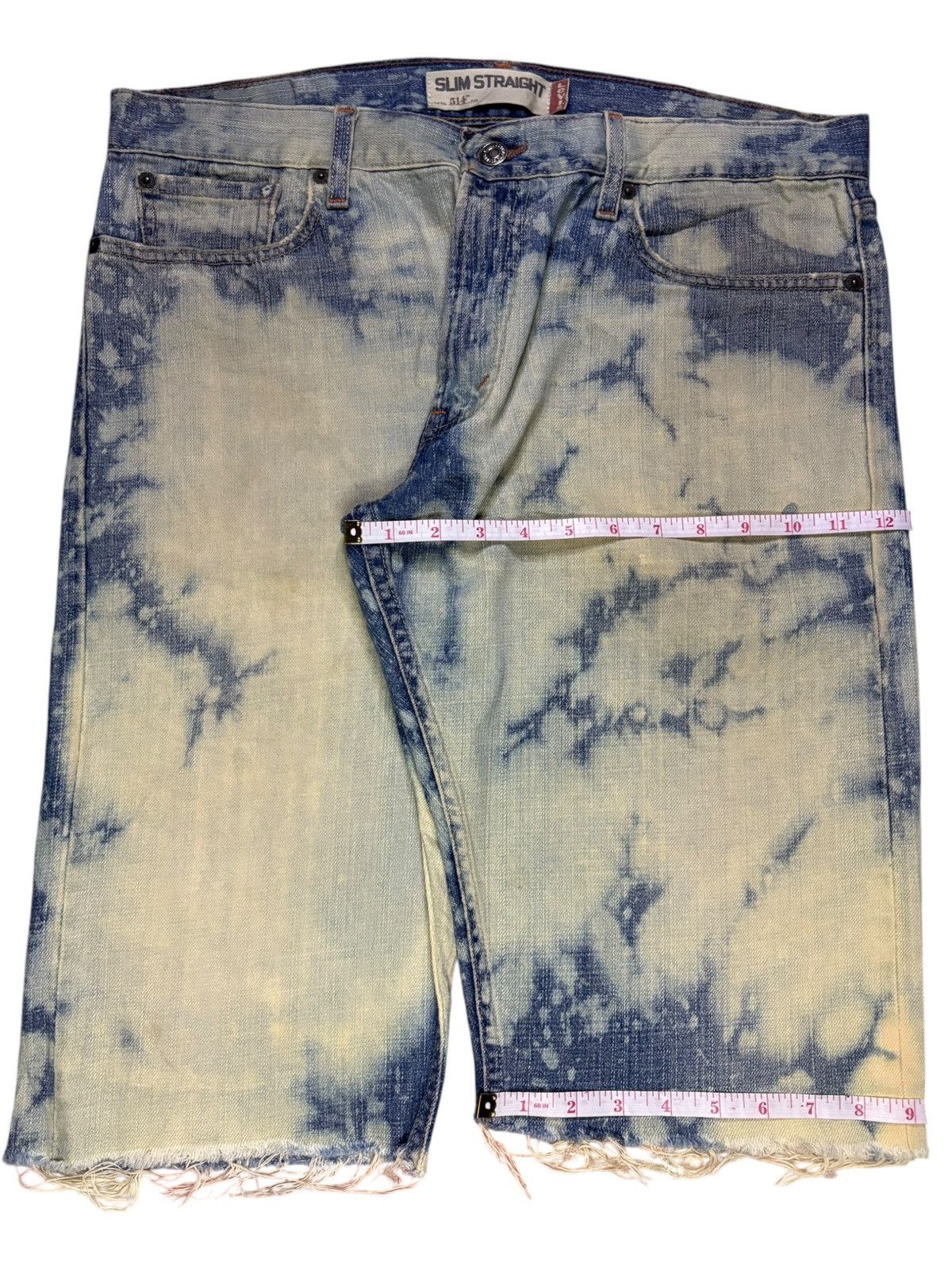 Levi's Vintage 90s Levis 514 Bleached Distressed Loose Jean Shorts Size US 35 - 15 Thumbnail