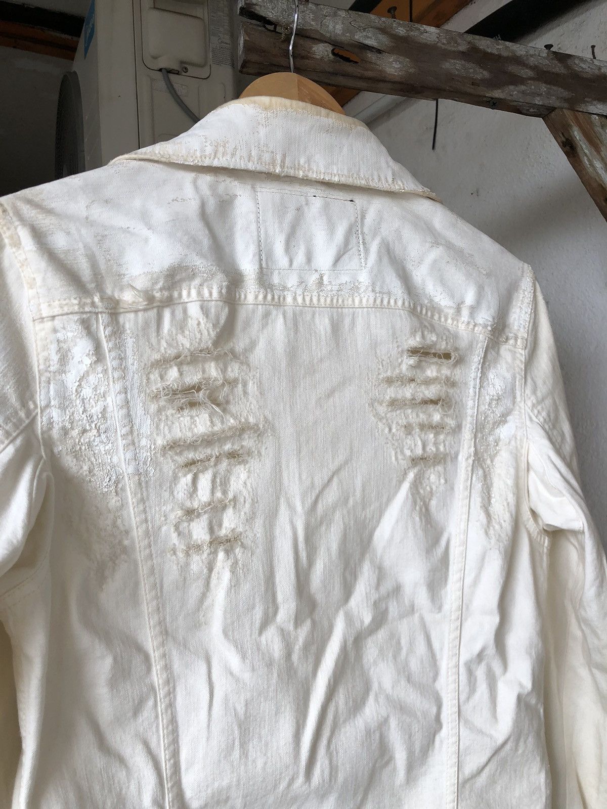 Le Grande Bleu (L.G.B.) Authentic❗️Le Grande Bleu LGB Splash Distressed Denim Jacket Size US XS / EU 42 / 0 - 17 Thumbnail