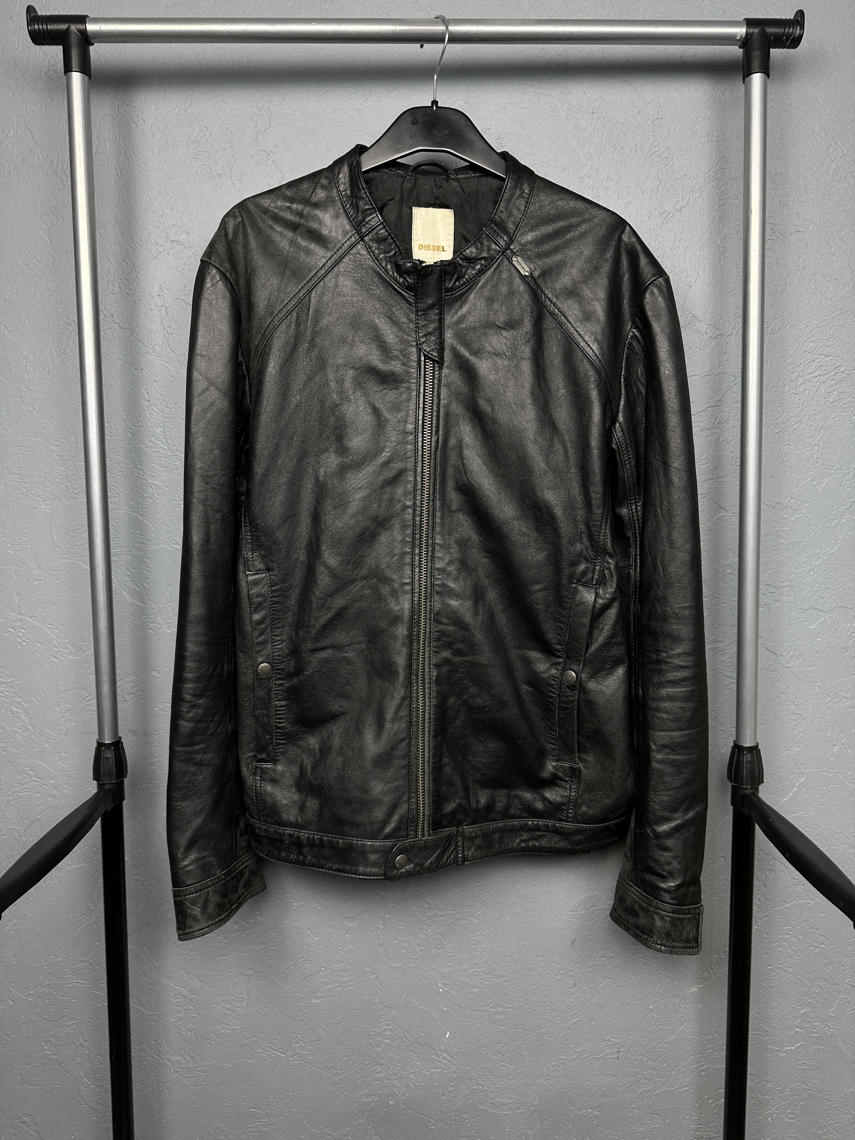 Diesel Diesel Mens Leather Jacket Size US XXL / EU 58 / 5 - 1 Thumbnail