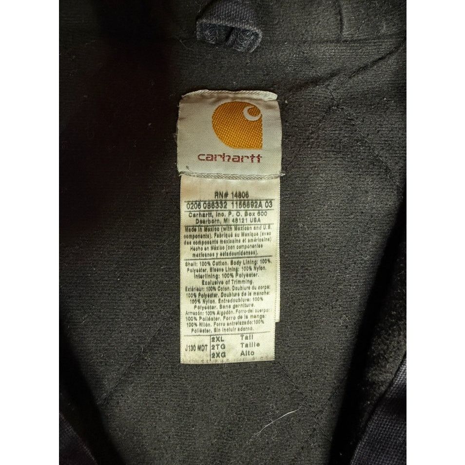 Carhartt × Vintage Vintage Carhartt J130 Hooded Jacket Faded Quilt Lined Size US XXL / EU 58 / 5 - 10 Thumbnail