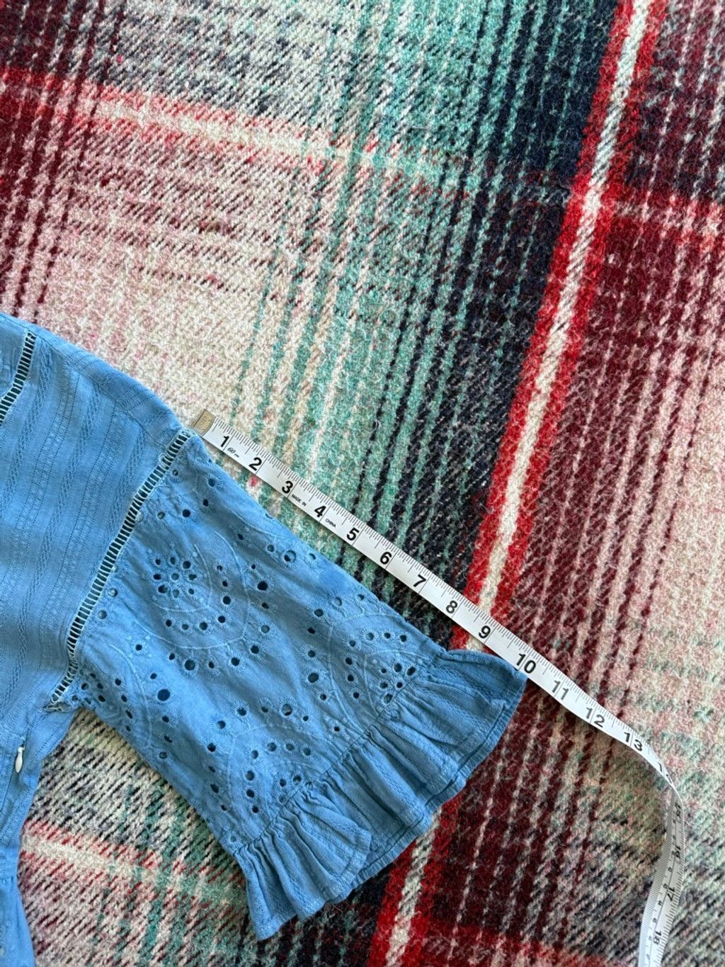 English Factory Women's ENGLISH FACTORY Blue Over-dyed Eyelet Mini Dress S Size S / US 4 / IT 40 - 9 Thumbnail