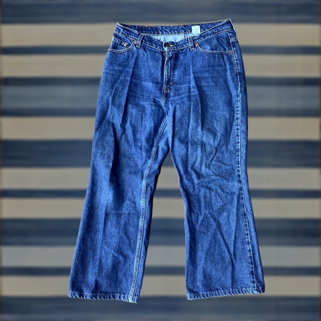 Levi's VINTAGE Levi's 519 Jeans Womens Juniors 13 Blue Denim Flared 90s Y2K 519 Model Girls Mens? Size 34" / US 12 / IT 48 - 1 Thumbnail
