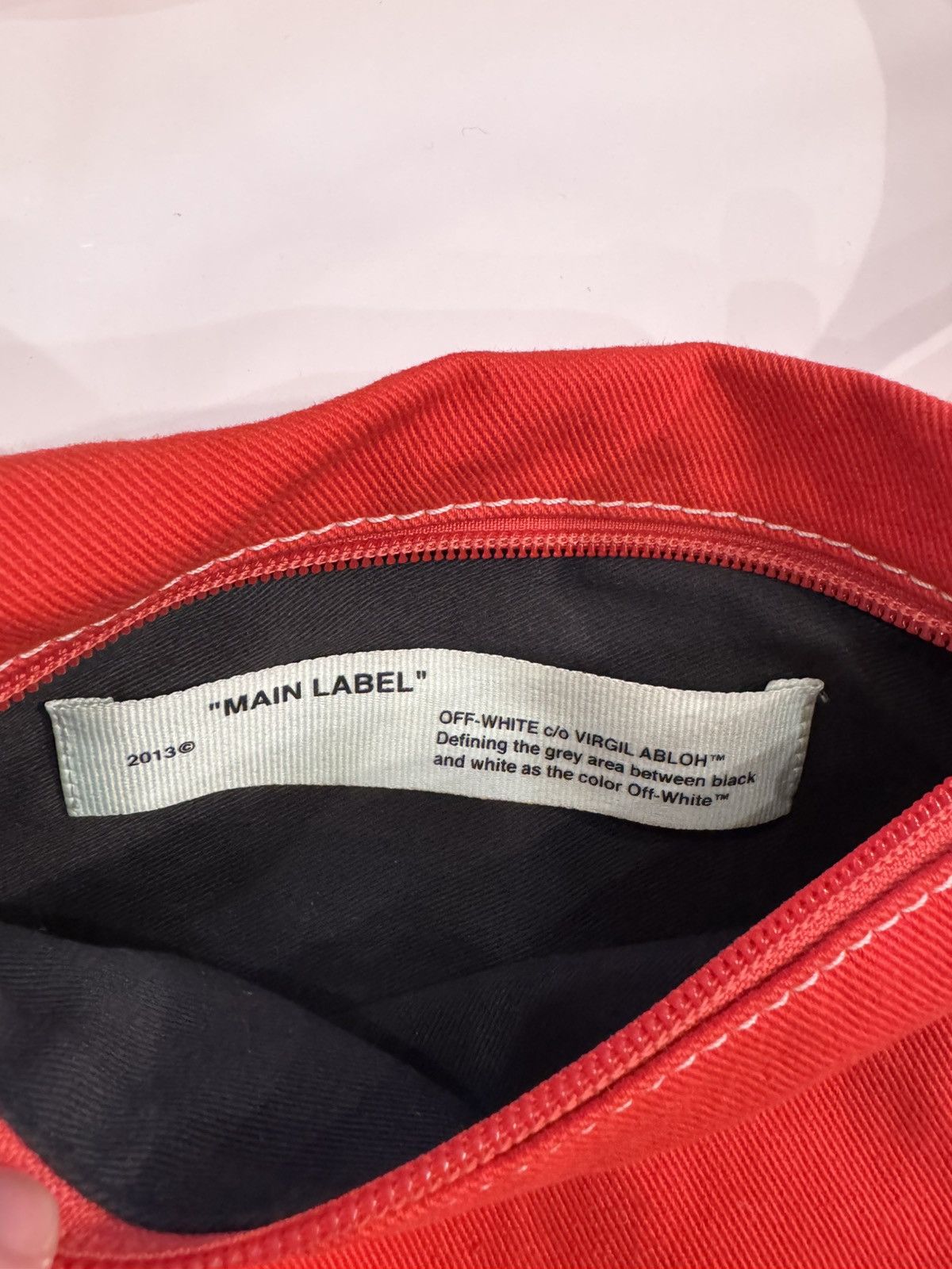 Off-White Off-White - Logo-Print Cotton-Twill Messenger Bag - Red Size ONE SIZE - 8 Thumbnail