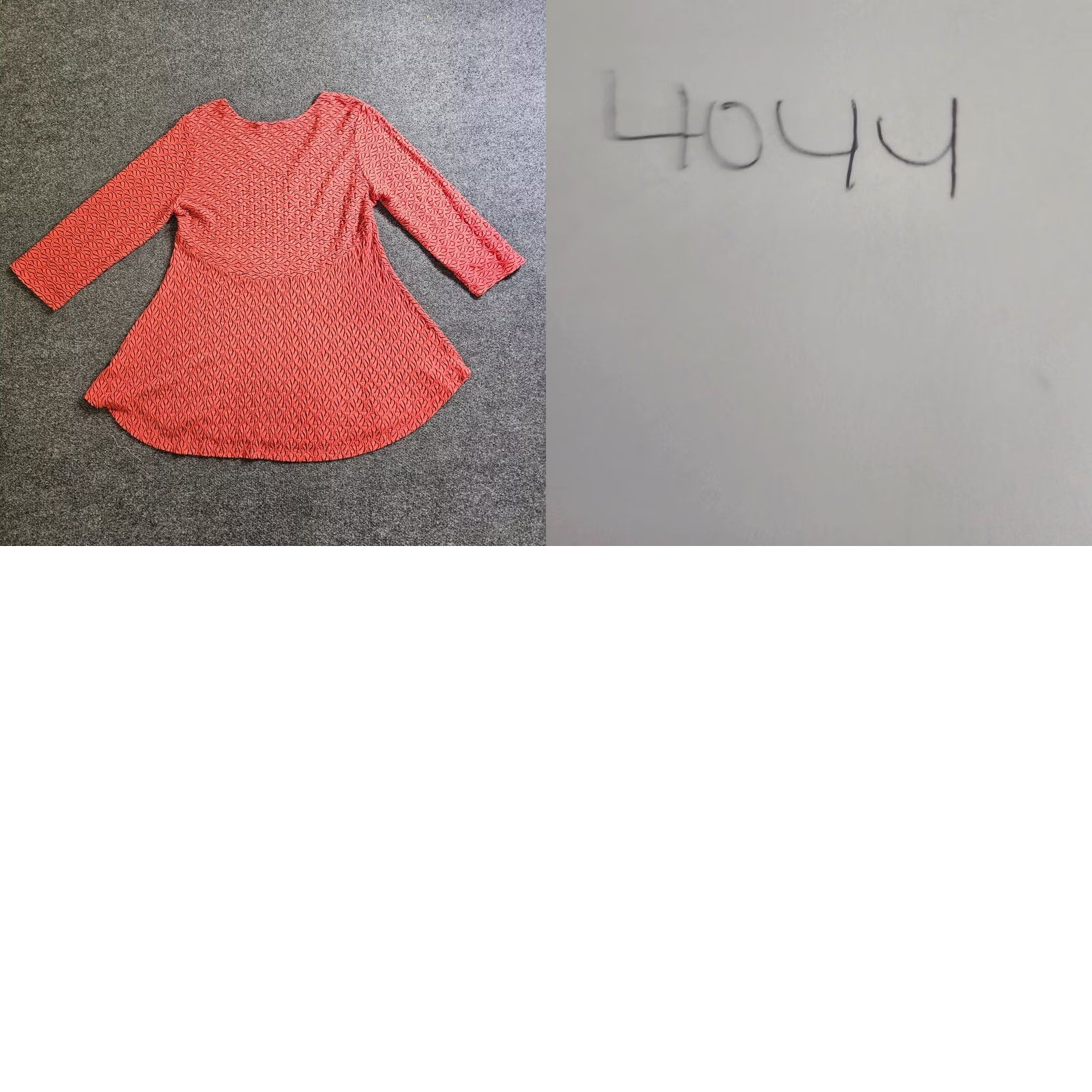Habitat Habitat Top Blouse Shirt Womens Large Orange 3/4 Sleeve V-Neck Tunic Textured Stretchy Casual Size L / US 10 / IT 46 - 8 Thumbnail