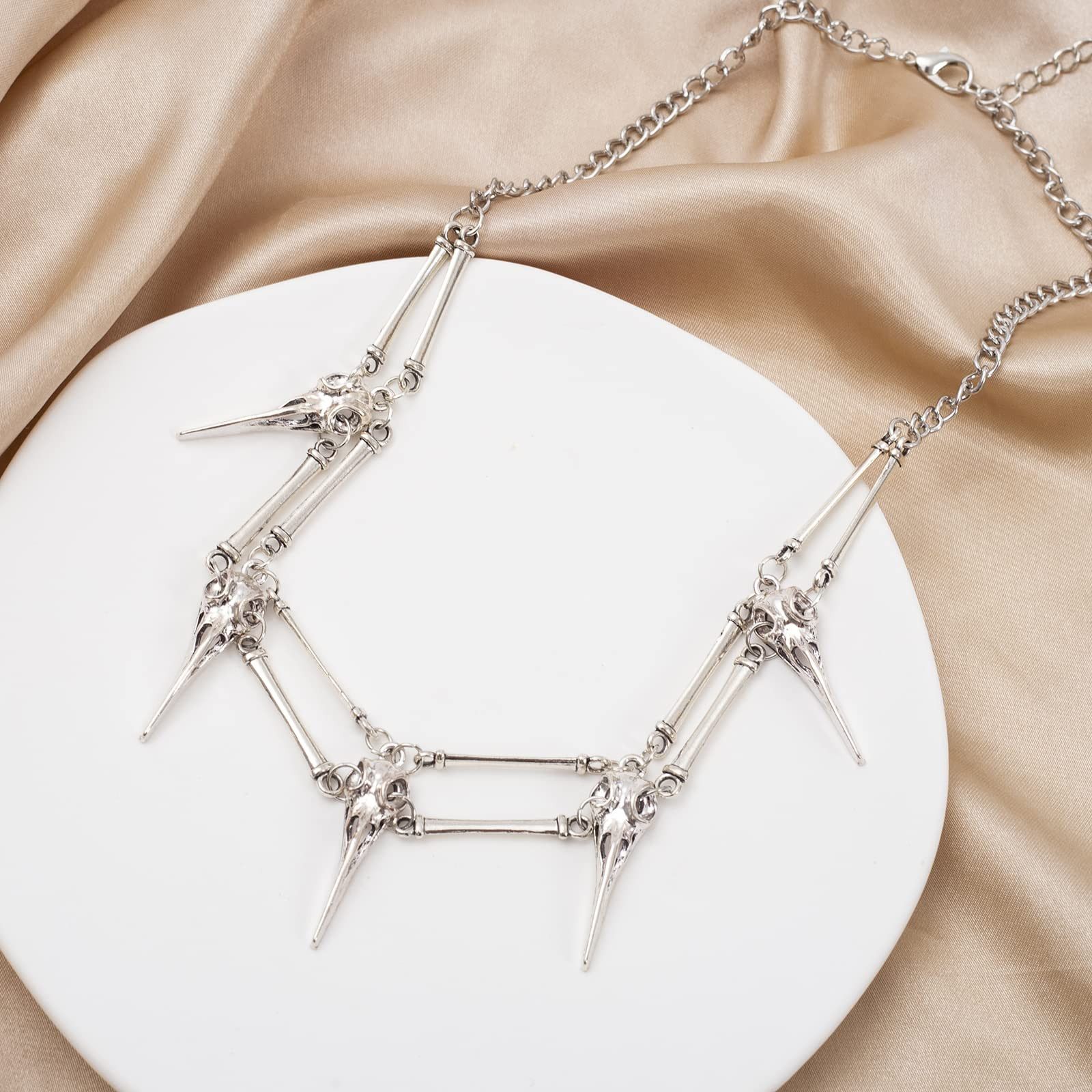 Other Bird Skull Choker Evil Skeleton Pagan Wizard Necklace Size ONE SIZE - 2 Thumbnail