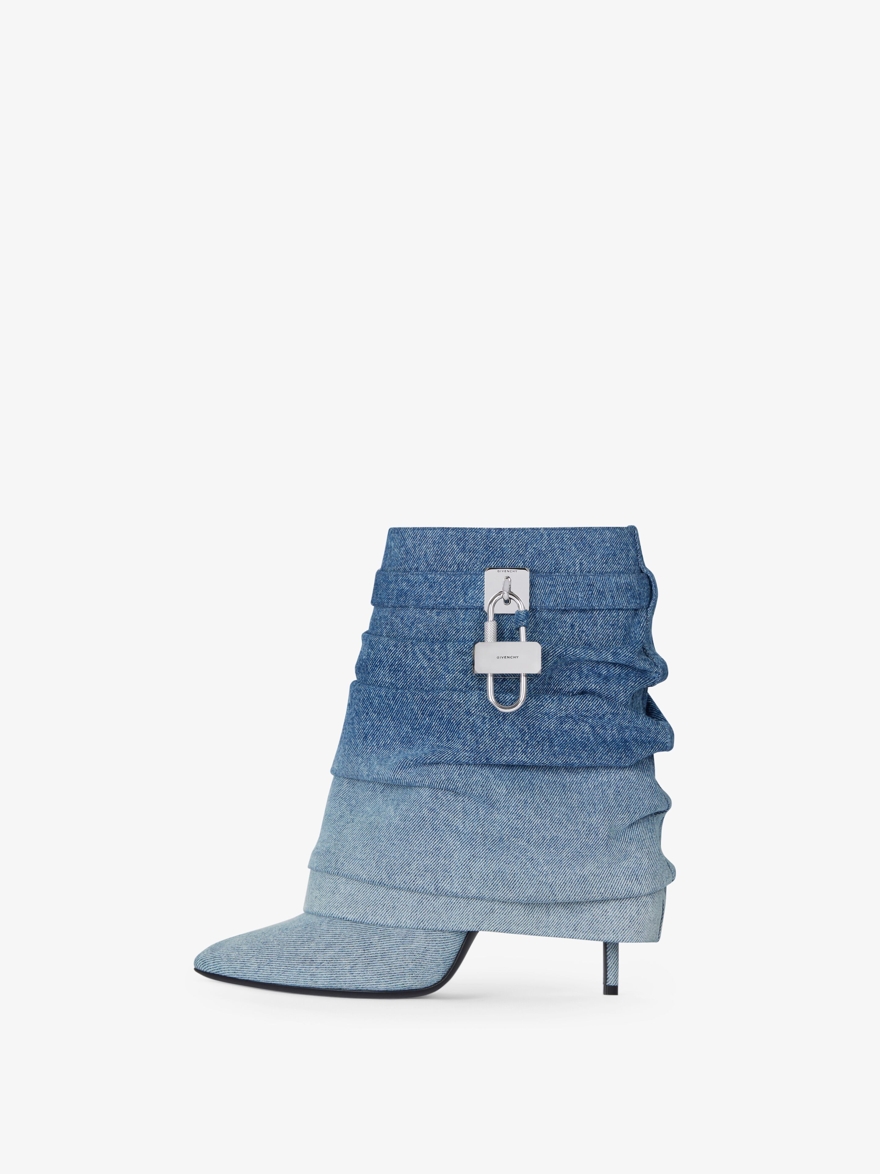 Givenchy oc11z0725 Shark Lock Boots in Medium Blue Size US 10 / IT 40 - 4 Thumbnail