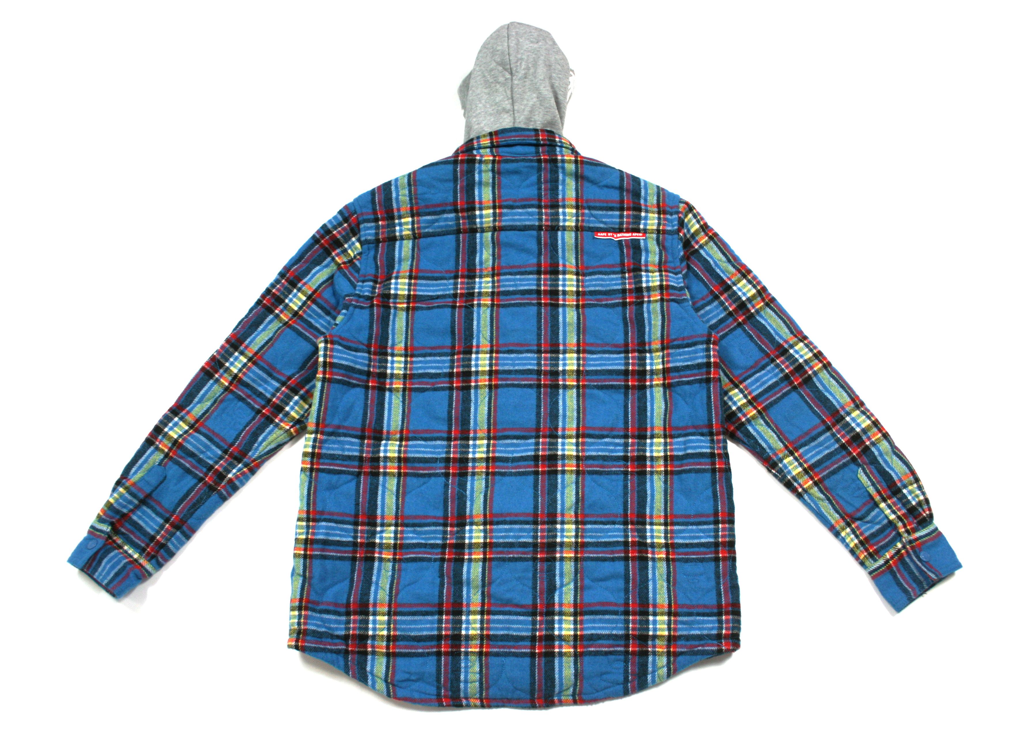 Aape By A Bathing Ape Flannel Plaid Hooded Shirt-Jacket Size US S / EU 44-46 / 1 - 2 Thumbnail