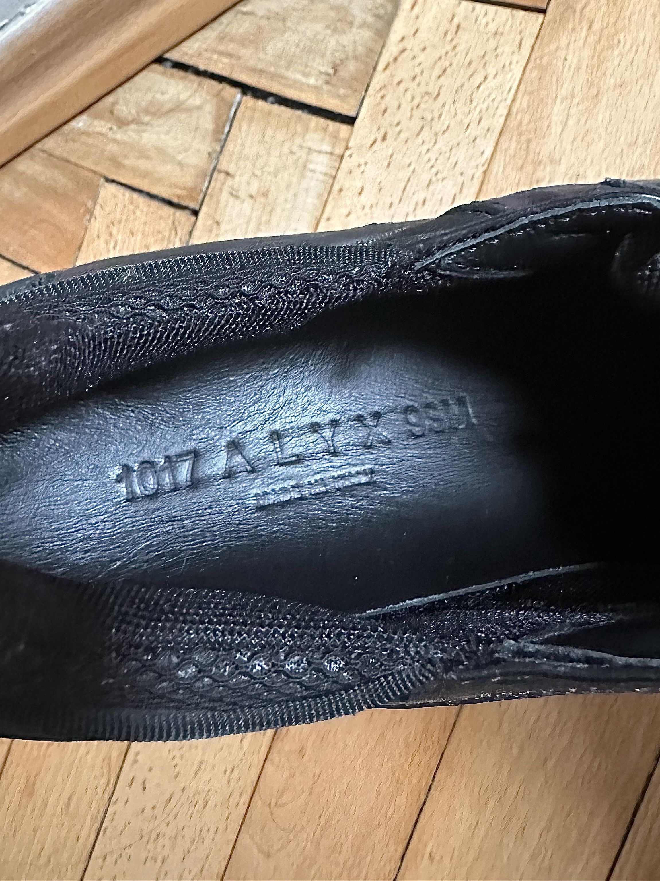 1017 ALYX 9SM 1017 ALYX 9SM Black Indivisible Leather Sneakers Size US 10 / IT 40 - 3 Thumbnail