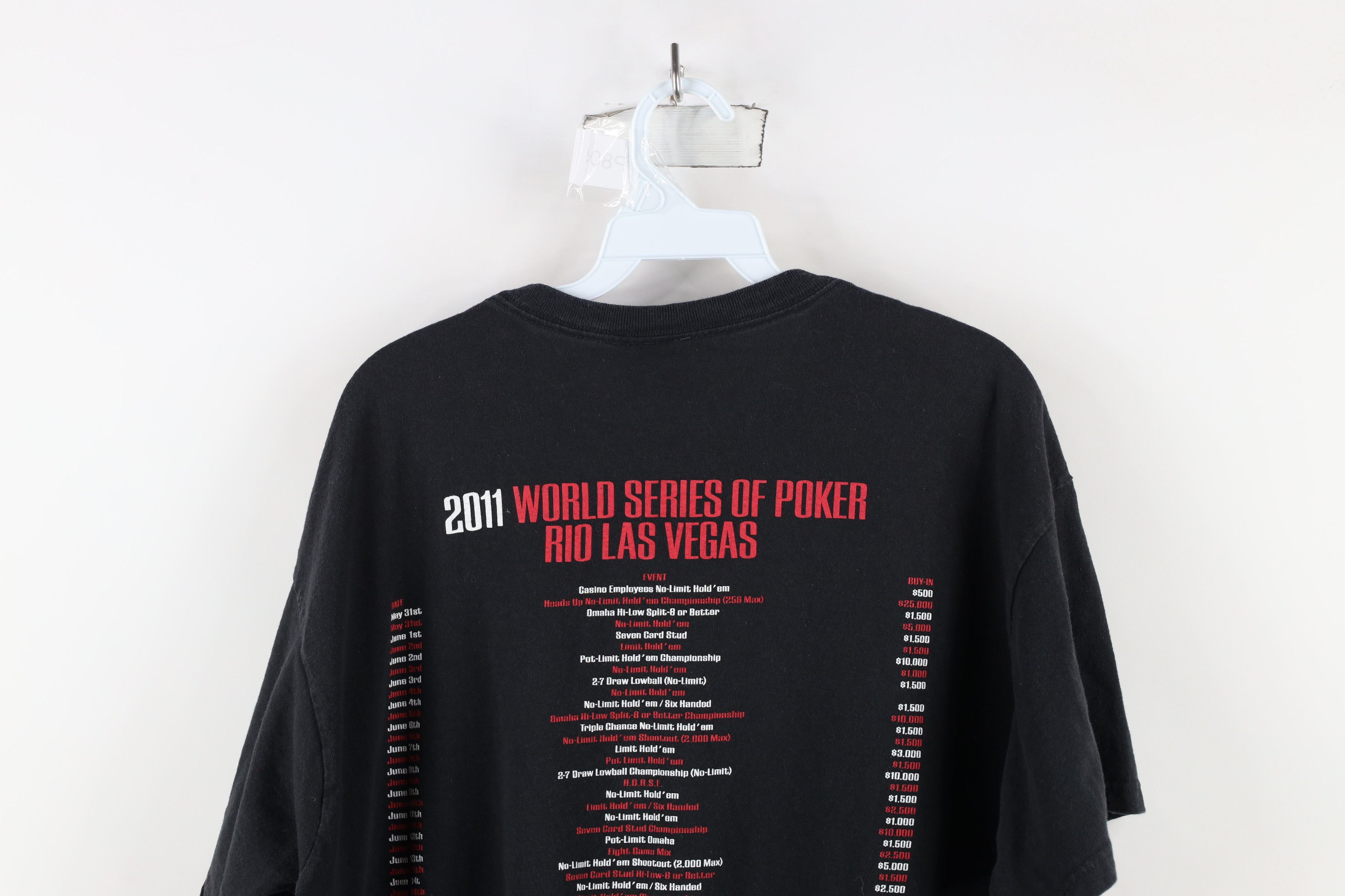 Vintage Vintage Y2K World Series of Poker Participant T-Shirt Black Size US L / EU 52-54 / 3 - 13 Thumbnail