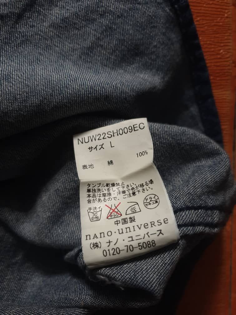 Japanese Brand 💥3 quater Nano univ blue western shirt Size US M / EU 48-50 / 2 - 3 Thumbnail
