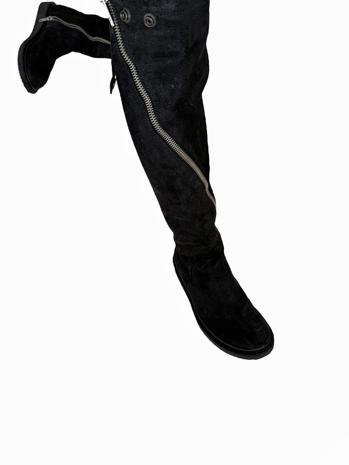 Rick Owens RARE Reverse Leather Limo Spiral Knee High Creeper Boot Size US 9 / EU 42 - 5 Thumbnail