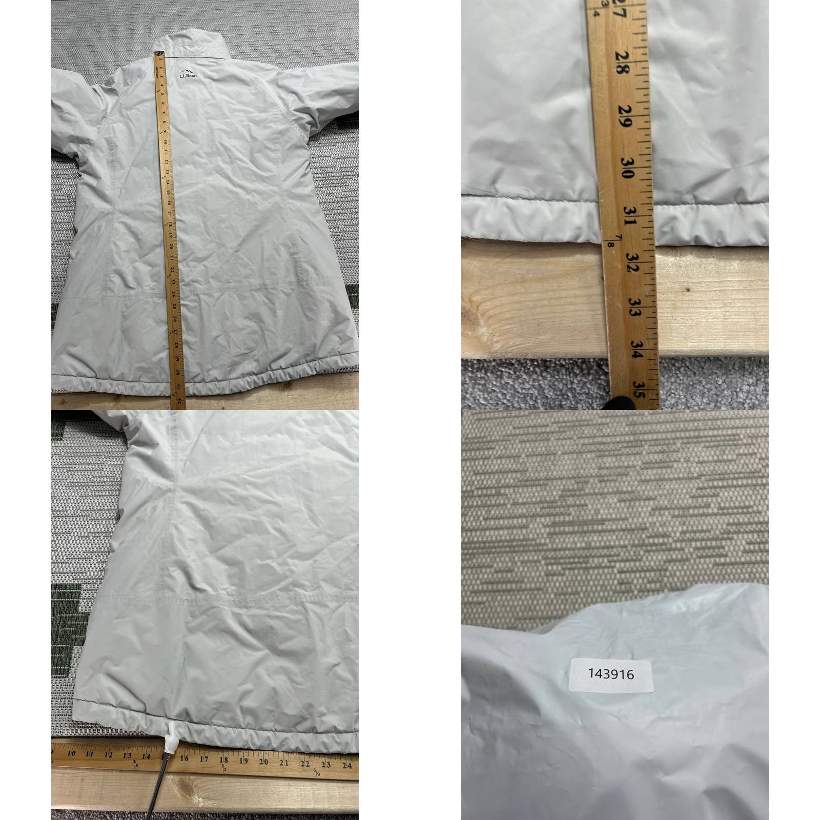 Vintage L.L.Bean Jacket Womens XL White Water Resistant Full Zip Size XL / US 12-14 / IT 48-50 - 9 Thumbnail