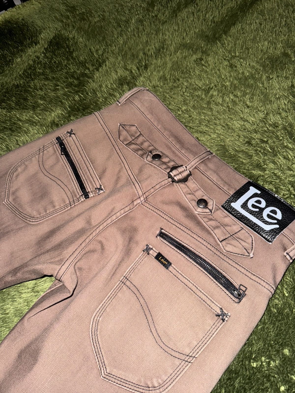 Lee [28] 00s LEE Japan Cinch-Back Cotton-Blended Pants Brown Size US 29 - 9 Thumbnail