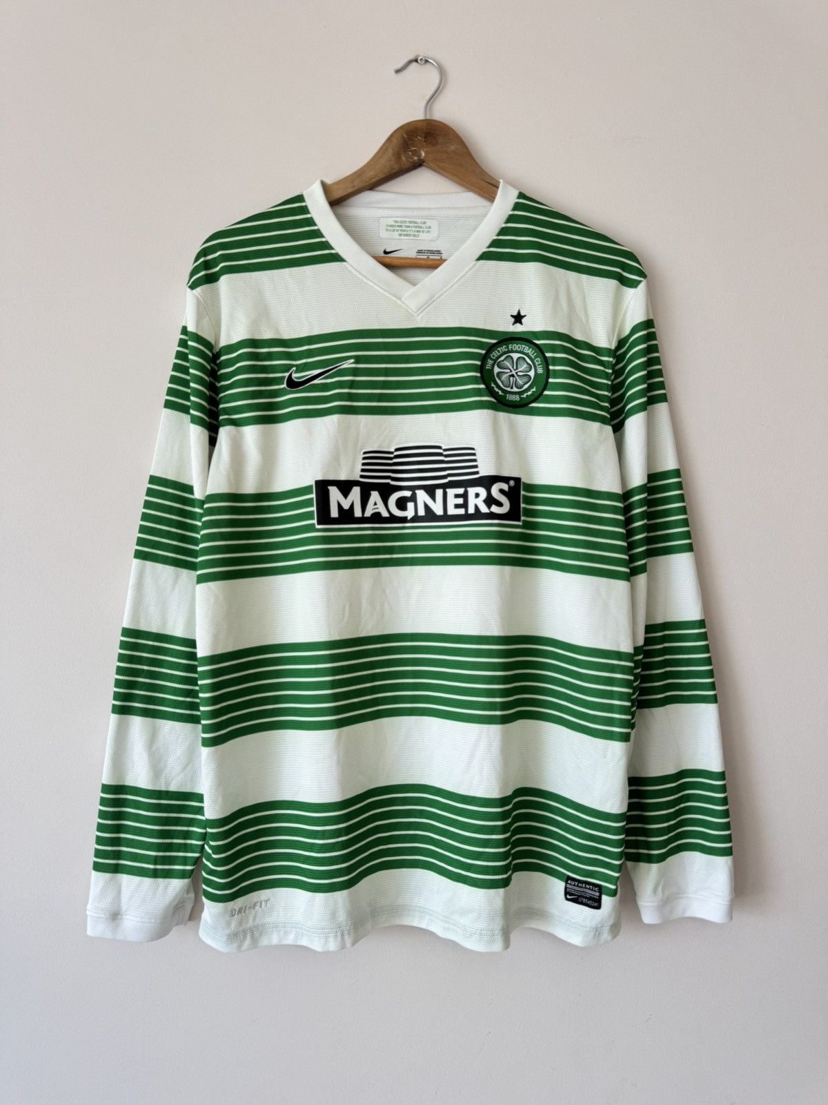 Nike Johansen #25 Celtic 2013-2014 Home Soccer Longsleeve Jersey Size US L / EU 52-54 / 3 - 3 Thumbnail