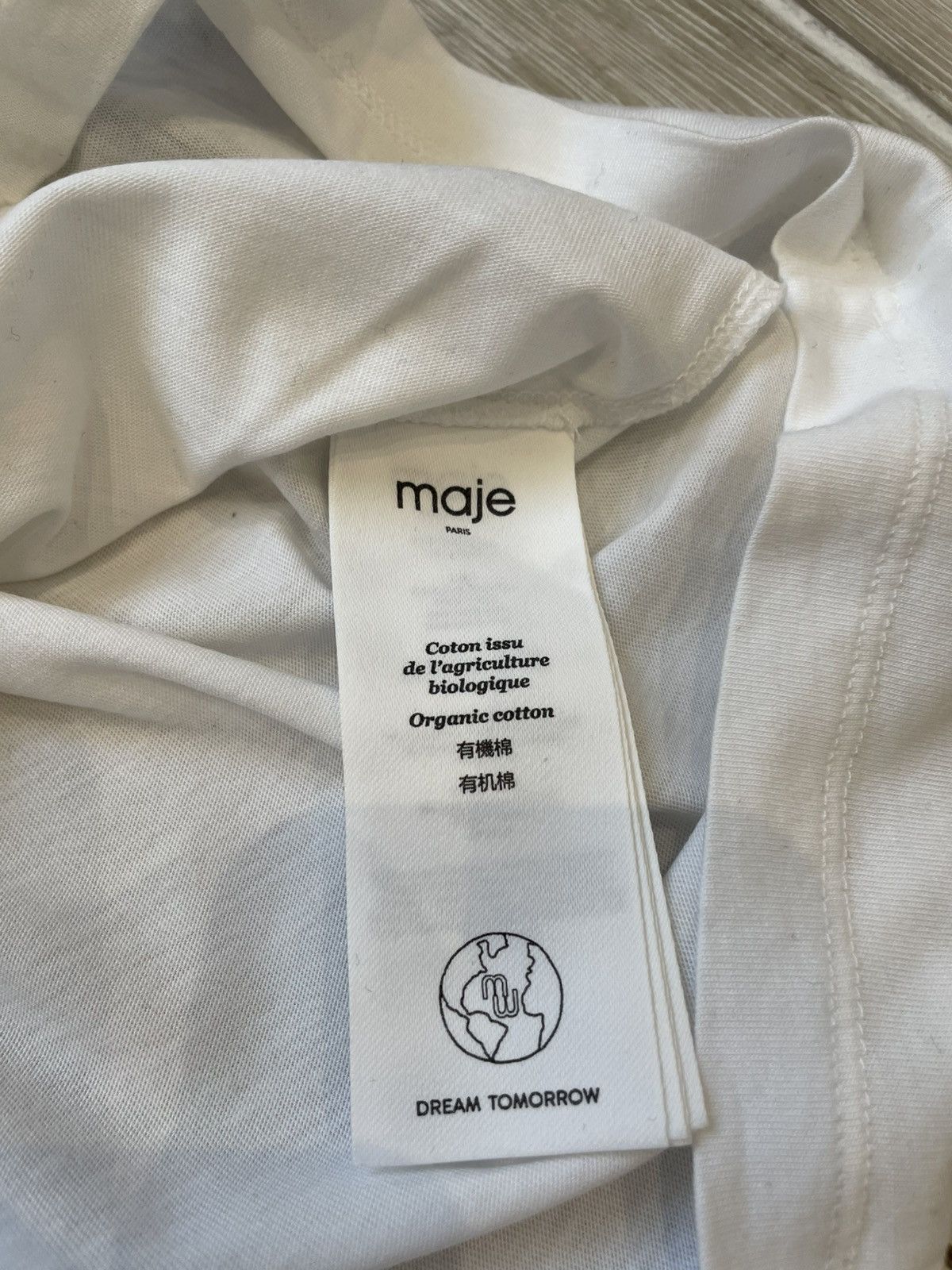 Maje Maje Paris Tweed-Sleeve Tee in Ecru MSRP$155 Parian Chic Size XS / US 0-2 / IT 36-38 - 11 Thumbnail