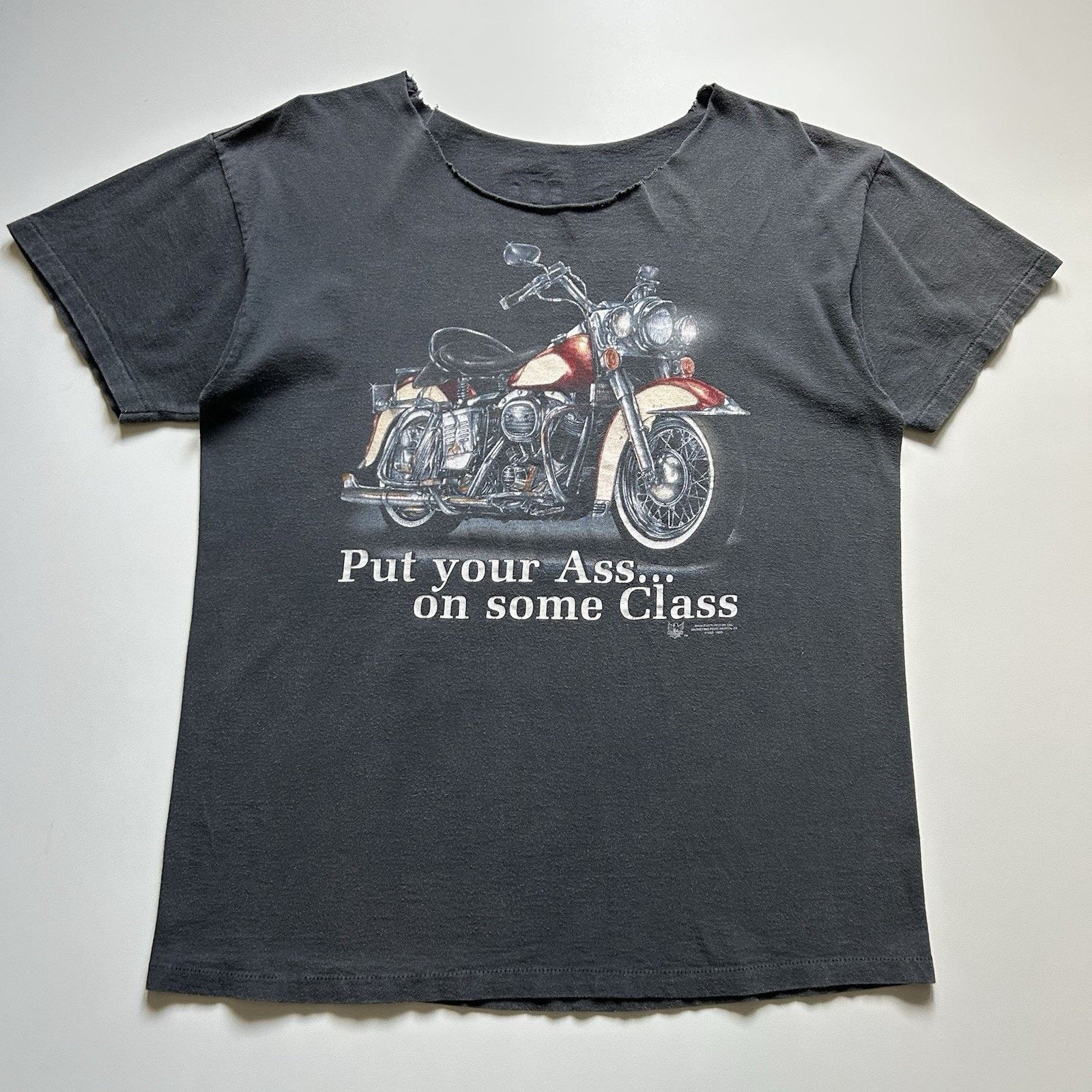 Harley Davidson Vintage 90s American Biker Art T Shirt Large Sun Faded Black Size US L / EU 52-54 / 3 - 1 Thumbnail