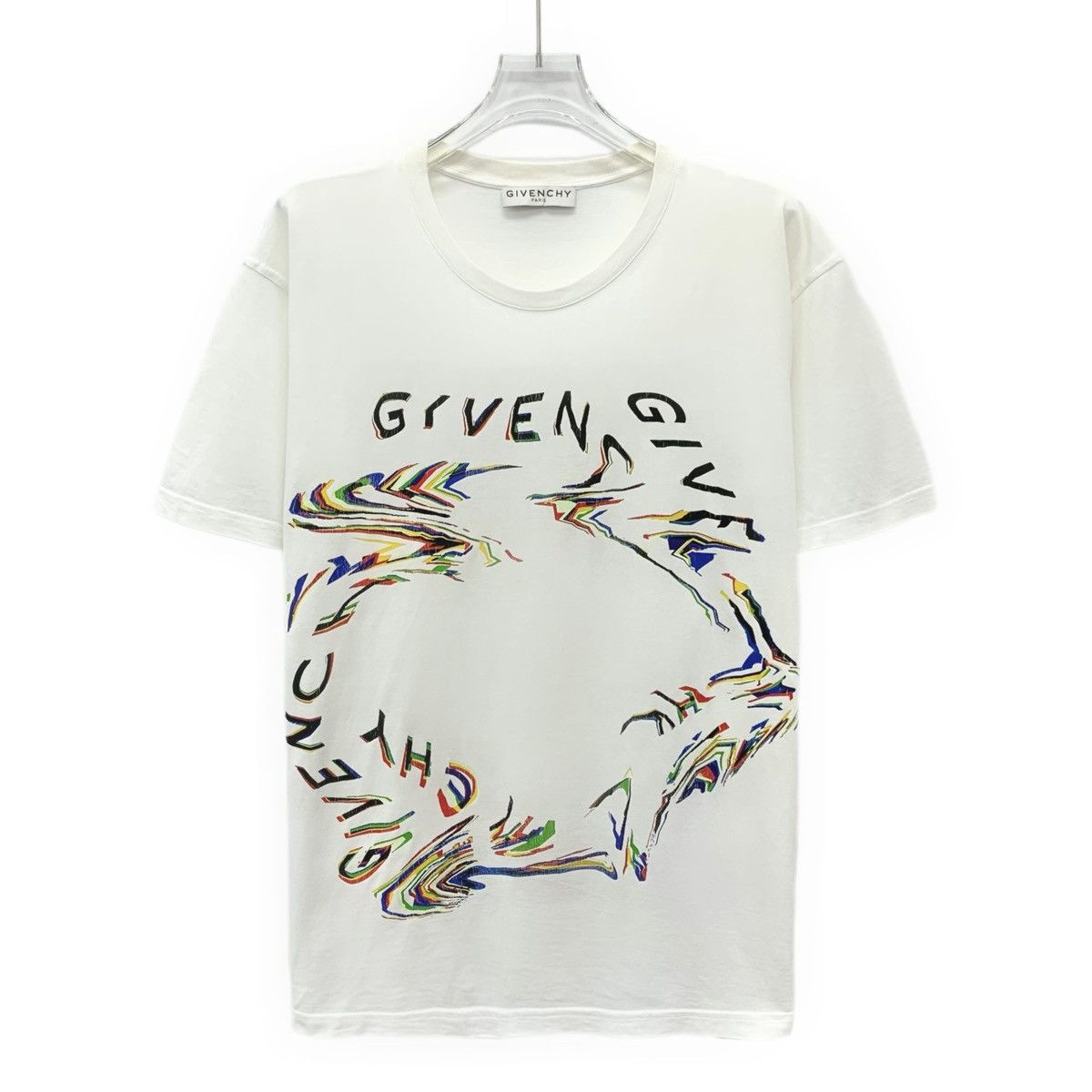 Givenchy Givenchy Graffiti Logo Print Short Sleeve T-Shirt K26WX Size US S / EU 44-46 / 1 - 1 Thumbnail