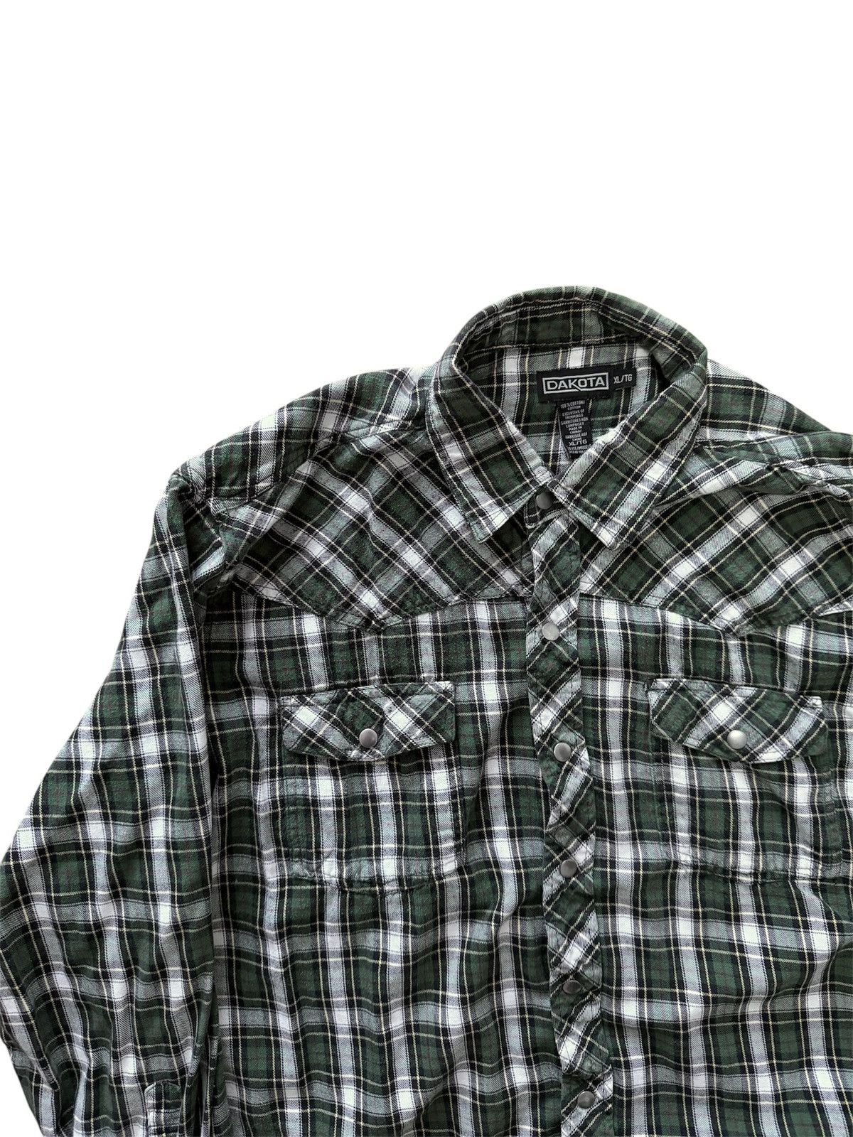 Vintage Vintage Green Plaid Button Up Size US XL / EU 56 / 4 - 2 Thumbnail