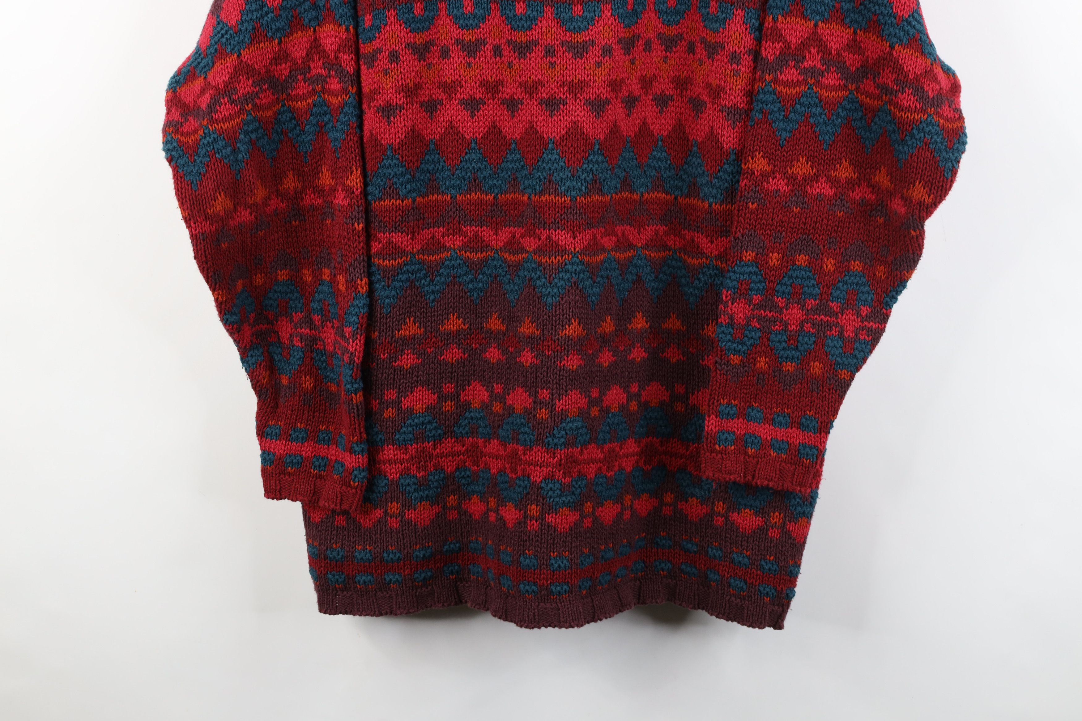 L.L. Bean Vintage 90s LL Bean Southwestern Knit Tunic Sweater USA Size L / US 10 / IT 46 - 3 Thumbnail