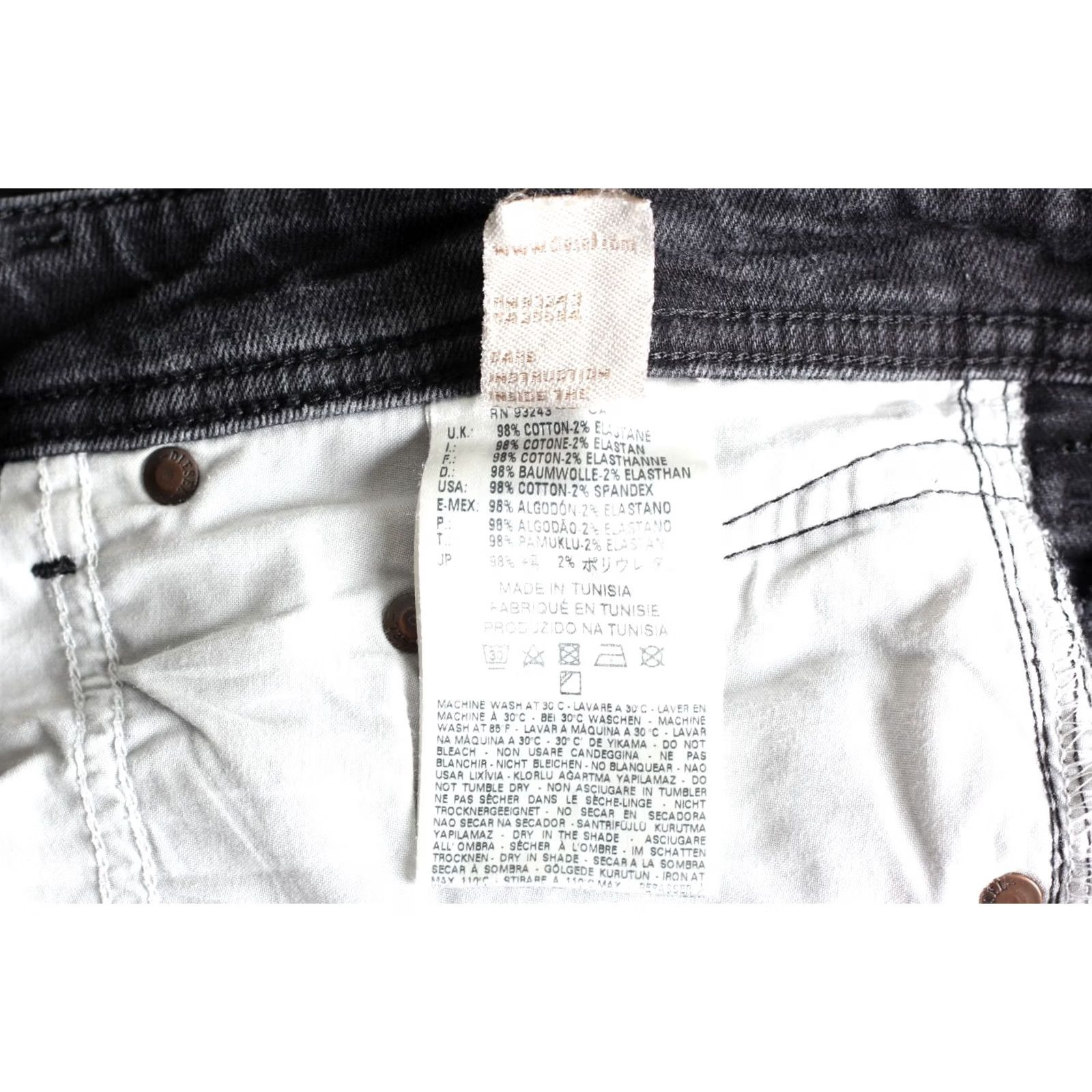 Diesel DIESEL BELTHER 0886Z Jeans Men Slim Tapered Stretch W29 L32 Regular DZ8272 5-Pocket Grey Denim Vintage No Size US 29 - 8 Thumbnail
