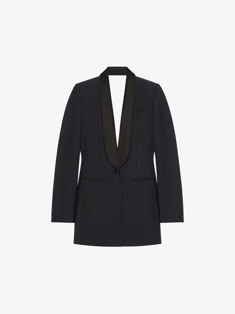 Givenchy o1w1db10326 Draped Jacket in Black Size S / US 4 / IT 40 - 1 Thumbnail