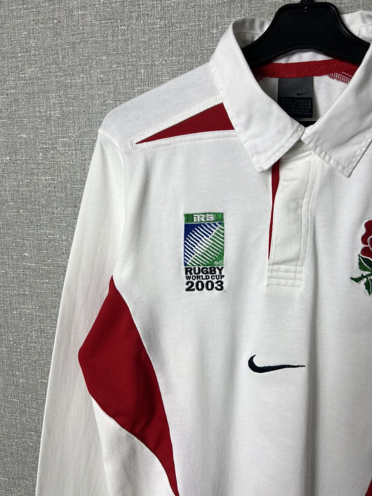 Nike ENGLAND RUGBY Shirt 2003 World Cup LONG SLEEVE Jersey NIKE Size US S / EU 44-46 / 1 - 3 Thumbnail