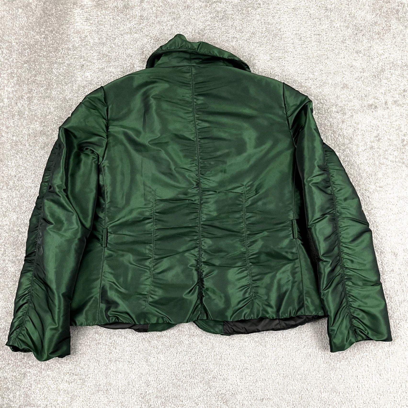 Armani ARMANI COLLEZIONI Blazer Womens Size 16 Emerald Green Jacket Mid-Length Lined Regular 3-Button Sleeve Long Sleeve Dry Clean Only Vintage No Size XXL / US 16-18 / IT 52-54 - 7 Thumbnail