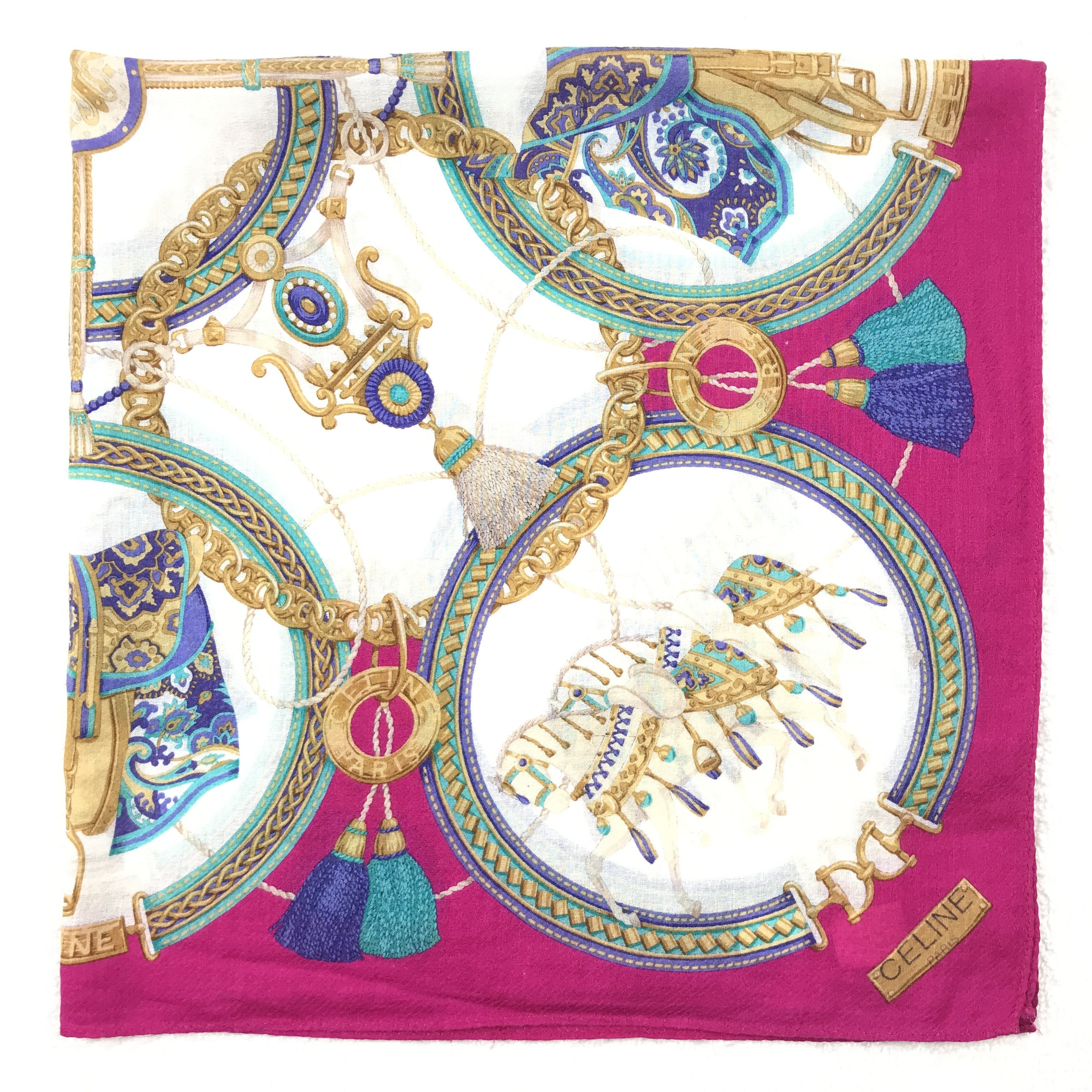 Celine × Vintage Vintage Celine Bandana Neckerchief Handkerchief Size ONE SIZE - 2 Thumbnail