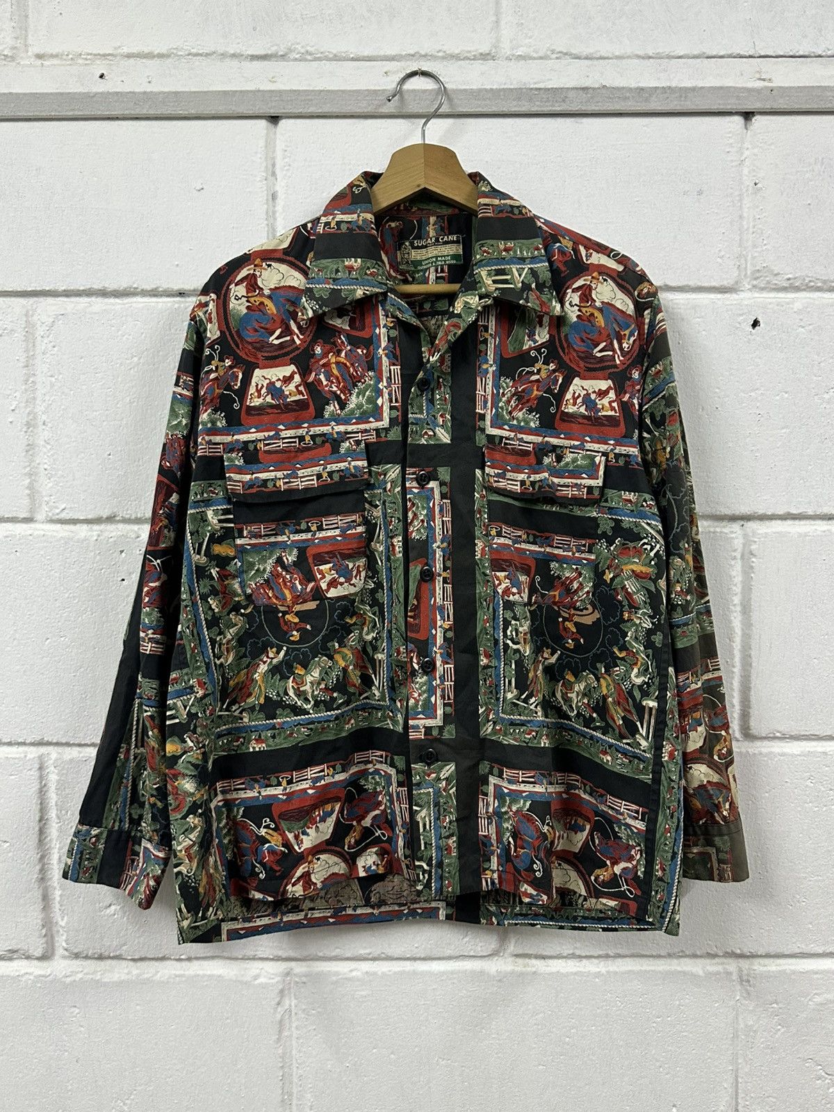 Sugar Cane Vintage Sugar Canes Toyo Enterprise Cowboy Printed L/S Size US L / EU 52-54 / 3 - 2 Thumbnail