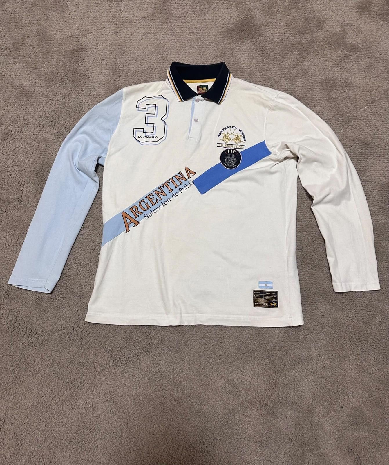 La Martina La Martina Argentina Rugby #3 Long Sleeve Polo T-Shirt XXL Size US XXL / EU 58 / 5 - 1 Thumbnail