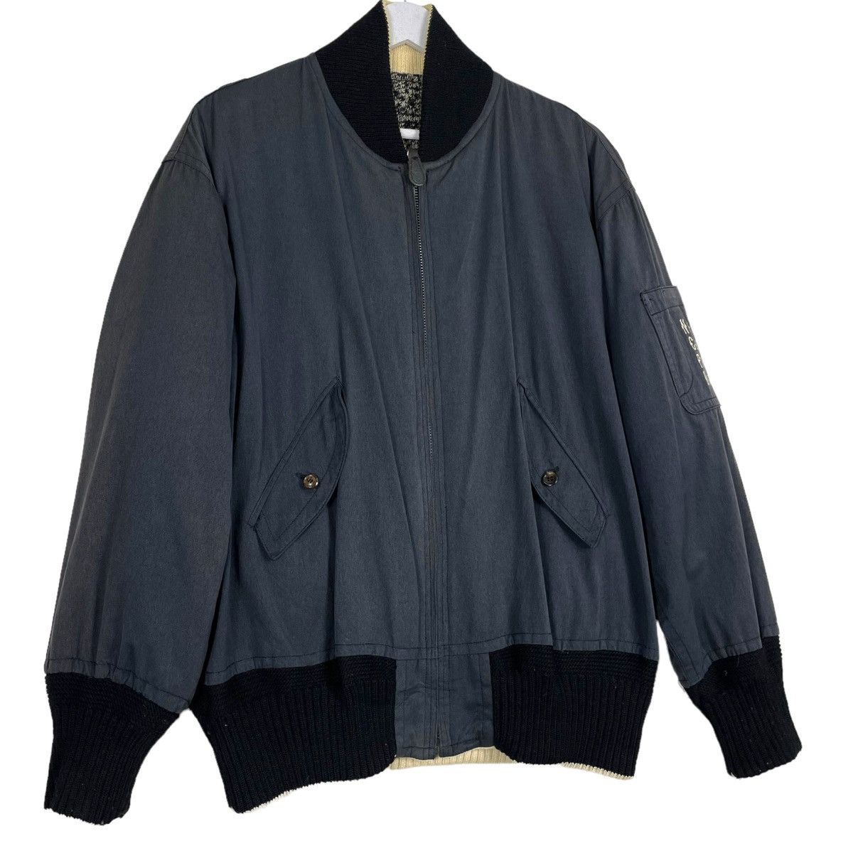 Japanese Brand × Nicole Club × Vintage 💥NICOLE CLUB BOMBER REVERSIBLE RIOT JACKET Size US L / EU 52-54 / 3 - 3 Thumbnail