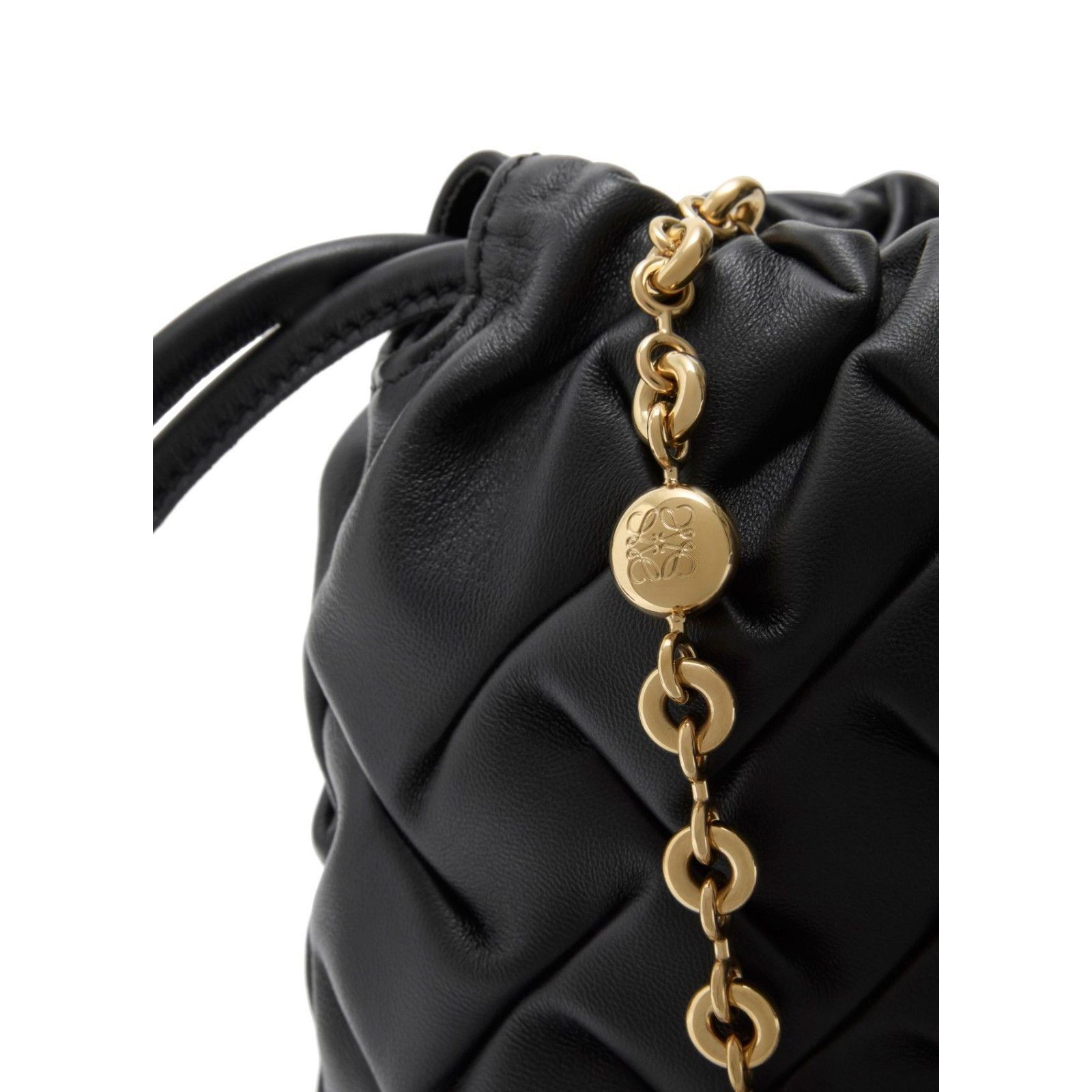Loewe LOEWE Mini Flamenco Black Pinched Leather Purse Bag New & Au Size ONE SIZE - 4 Thumbnail