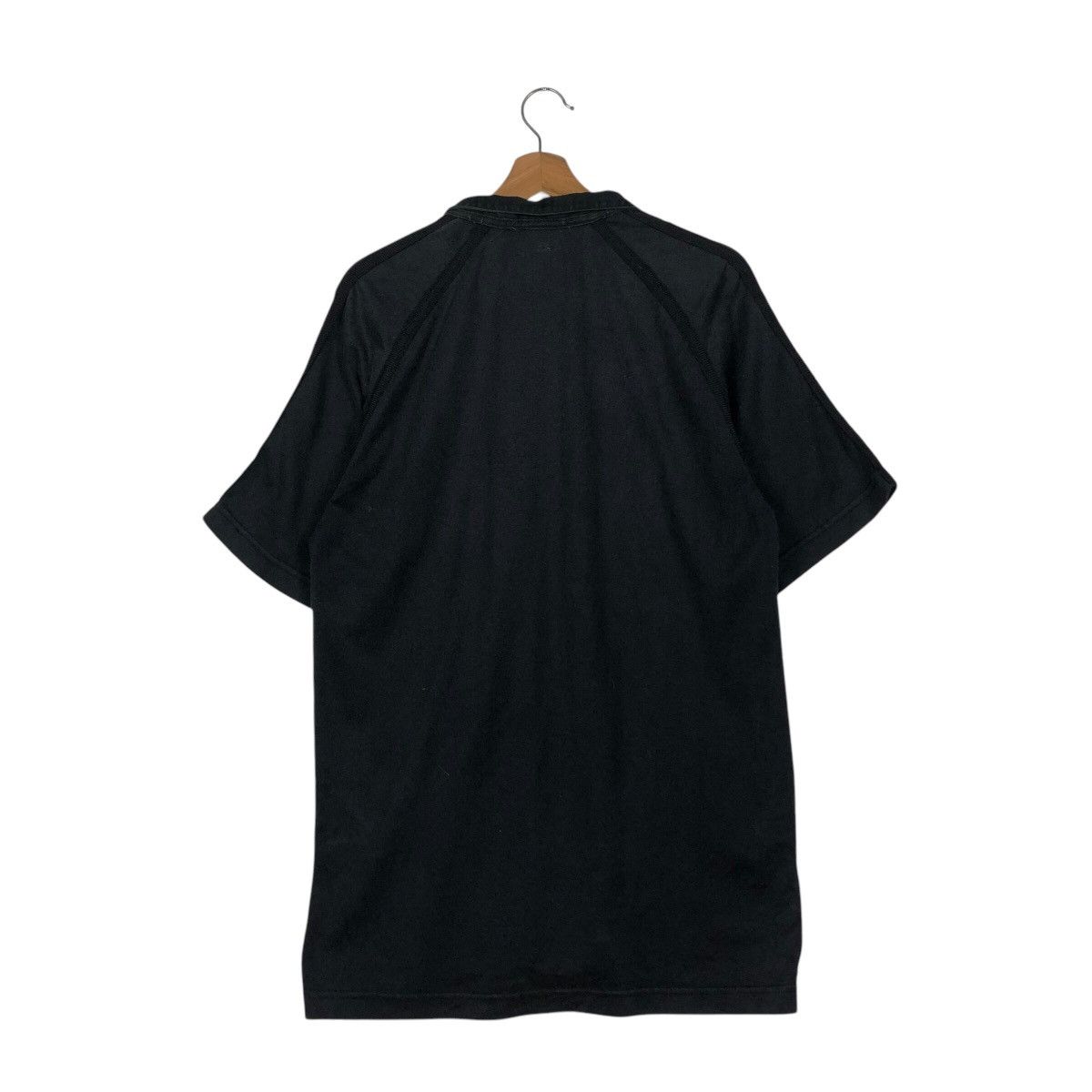 Adidas 📌Vintage Adidas All Black Rugby Polo Collar Big Logo Size US M / EU 48-50 / 2 - 10 Thumbnail