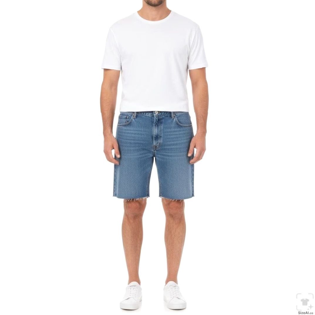 Levi's VINTAGE Levi's 505 Straight Fit Denim Jean Shorts Bermuda Men 42 Blue Cutoff Frayed Hem Distressed Pockets Logo Denim 100% Cotton USA Size US 42 / EU 58 - 3 Thumbnail
