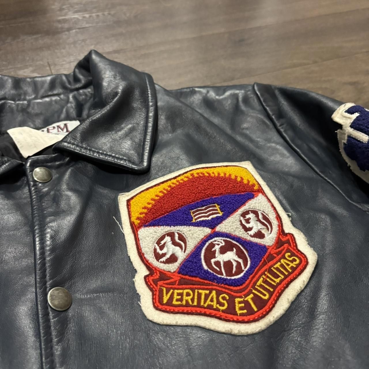 Other western university engineering science leather jacket 1992 Size US M / EU 48-50 / 2 - 2 Thumbnail