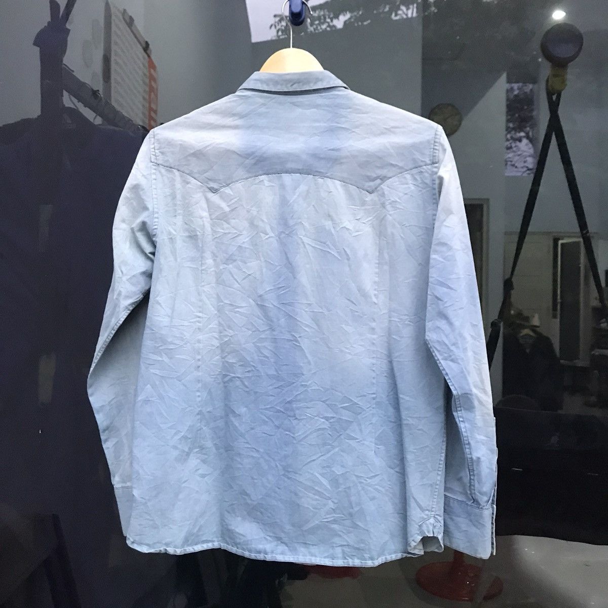 Cowboy Equipment × If Six Was Nine × Japanese Brand Vintage Slowgun Japan Ranchwear Cowboy Shirt Size M denim Size US S / EU 44-46 / 1 - 6 Thumbnail