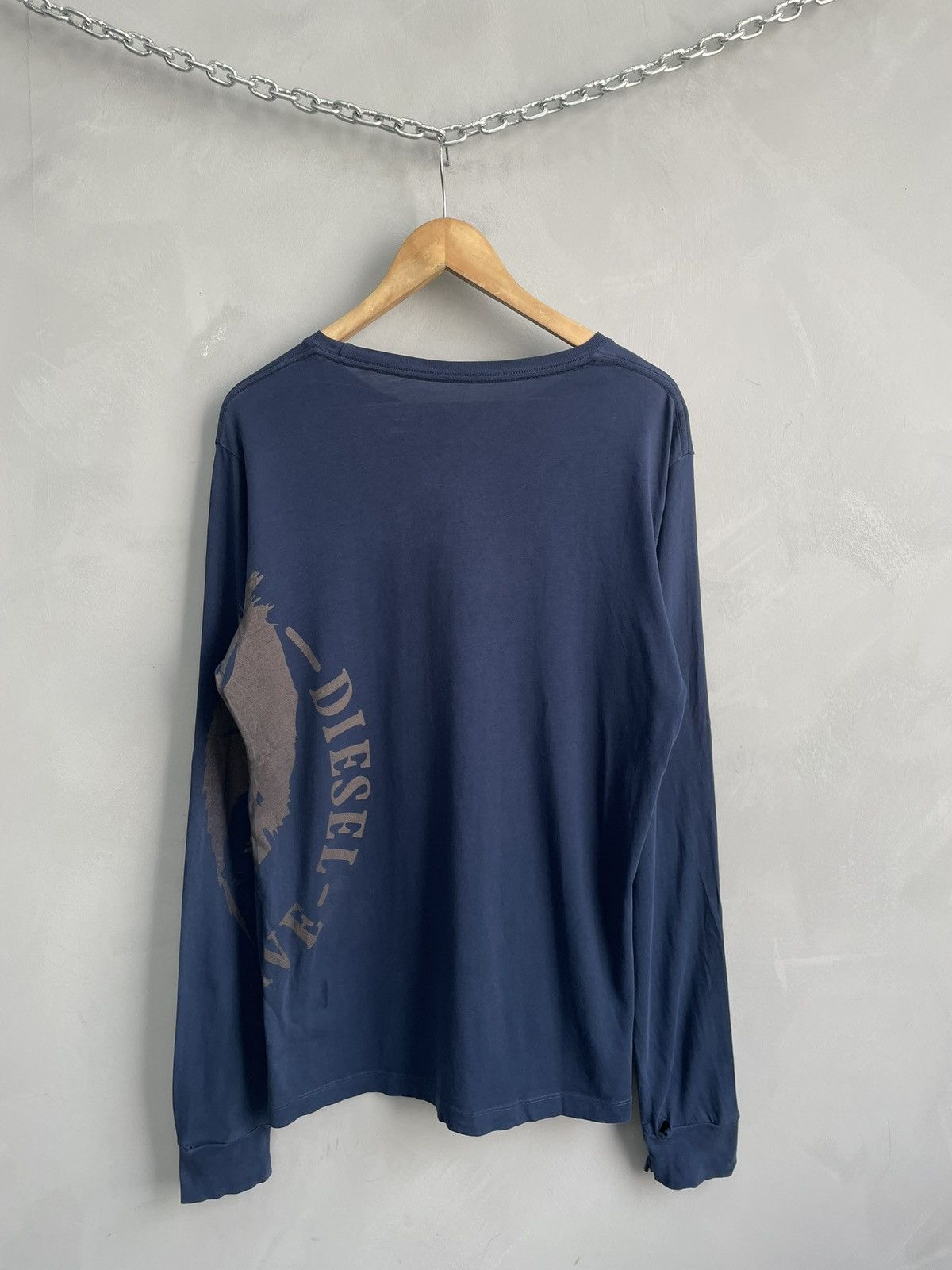 Diesel Diesel Longsleeve Big Logo Blue y2k Style Vintage Size US L / EU 52-54 / 3 - 10 Thumbnail