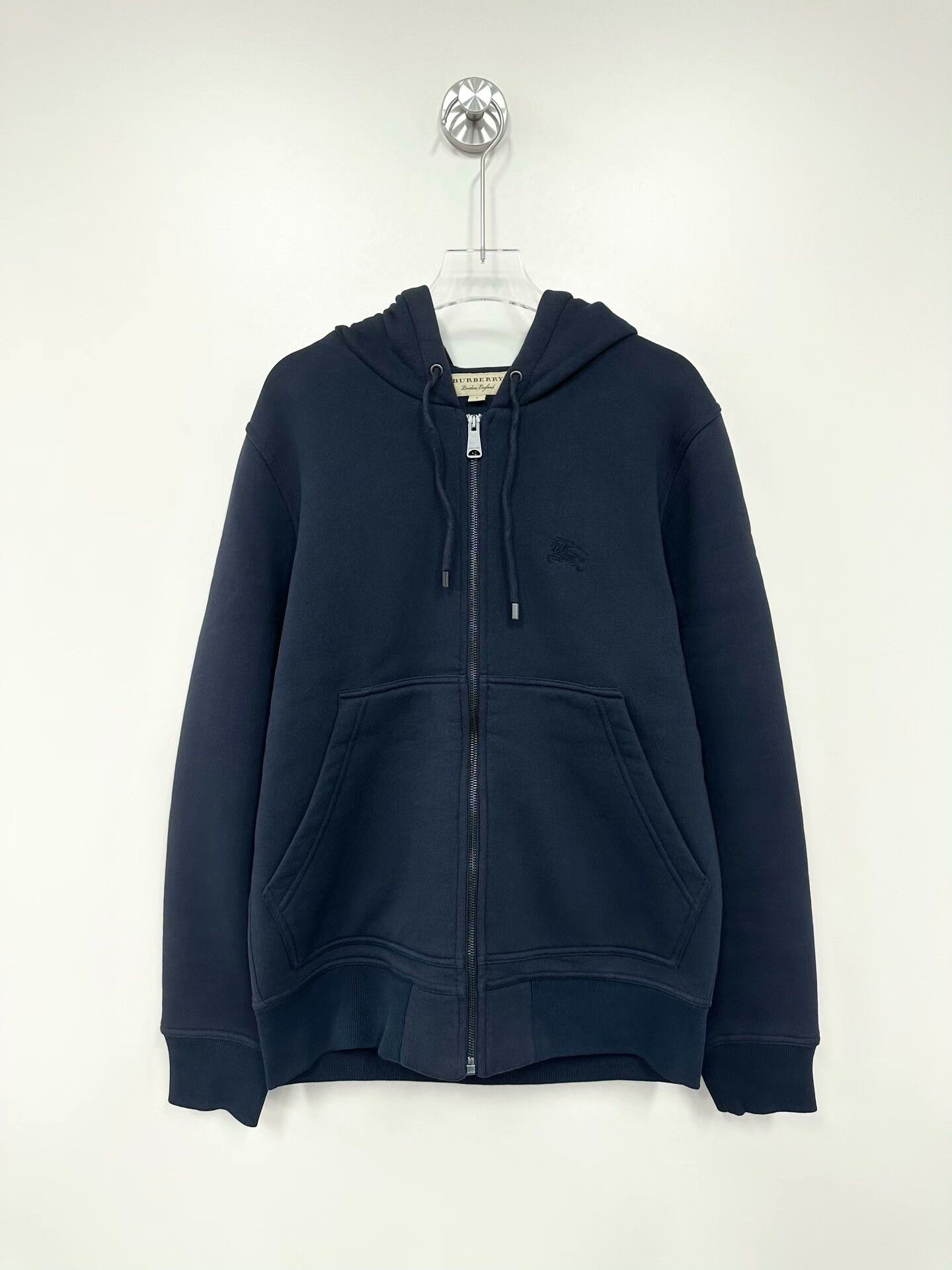 Burberry Burberry Navy Embroidered Hoodie Jacket Size US S / EU 44-46 / 1 - 1 Thumbnail