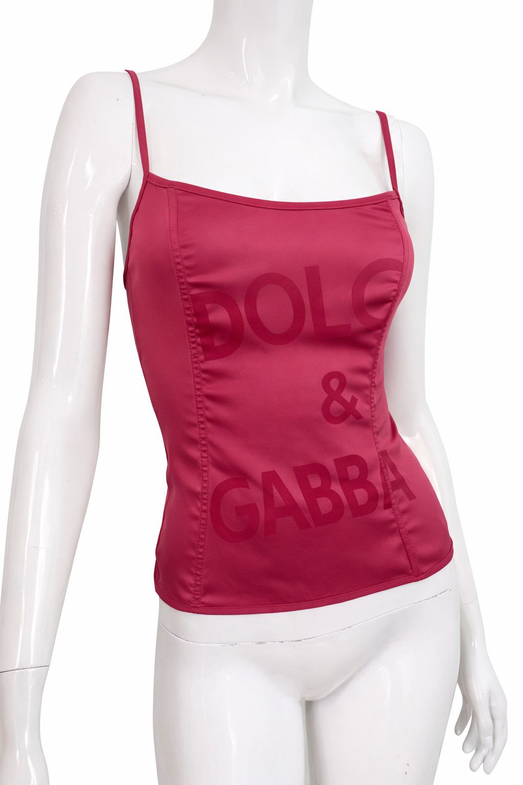 Dolce & Gabbana Dolce & Gabbana D&G Pink Logo Text Corset Top Bustier Size M / US 6-8 / IT 42-44 - 4 Thumbnail