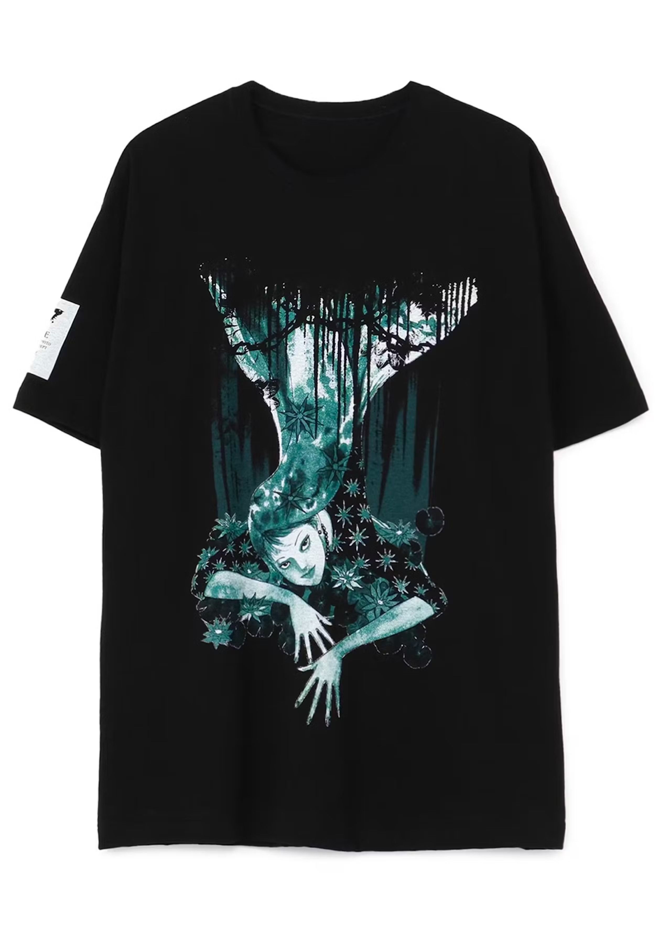 image of Junji Ito X Yohji Yamamoto "tomie" Buried In Flowers in Black, Men's (Size Large)