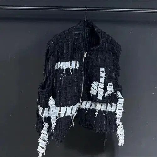 Japanese Brand Denim Black Vest Size US XL / EU 56 / 4 - 4 Thumbnail